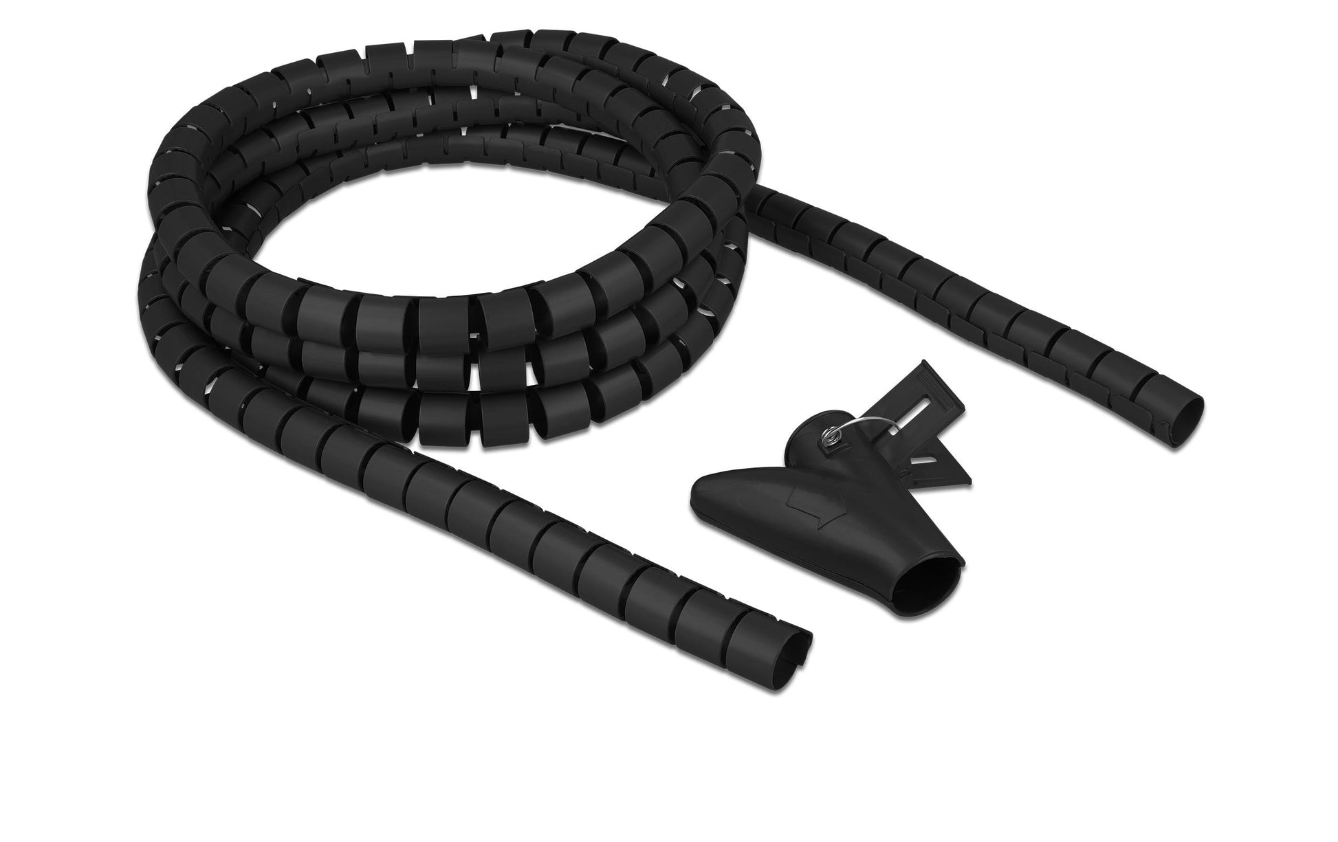 DeLOCK Kabelschlauch Ø 20 mm × 2,5 m, Polyurethan (PU), wiederverwendbar – schwarz