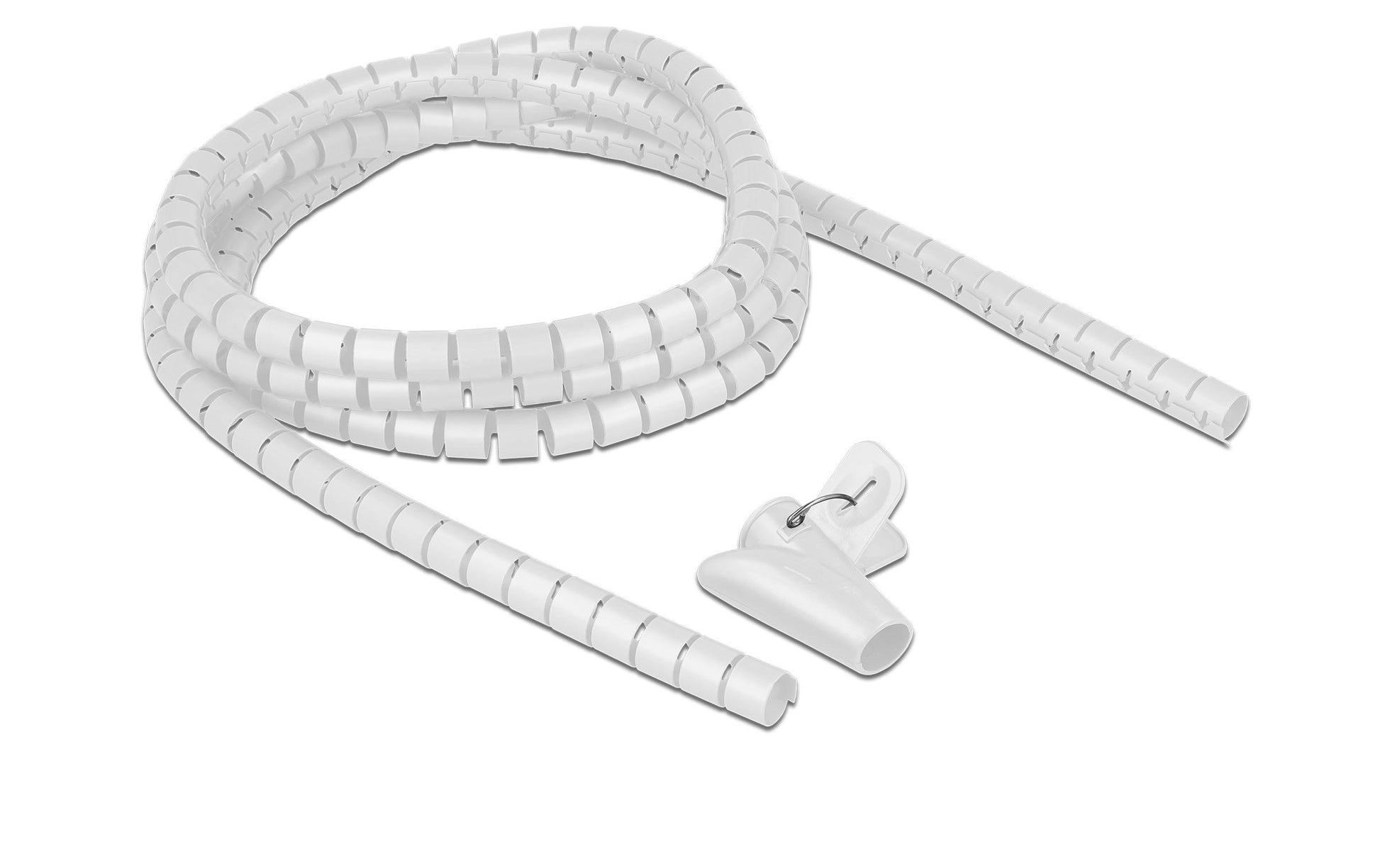 DeLOCK Kabelschlauch, Ø 15 mm × 2,5 m, wiederverwendbar – weiss