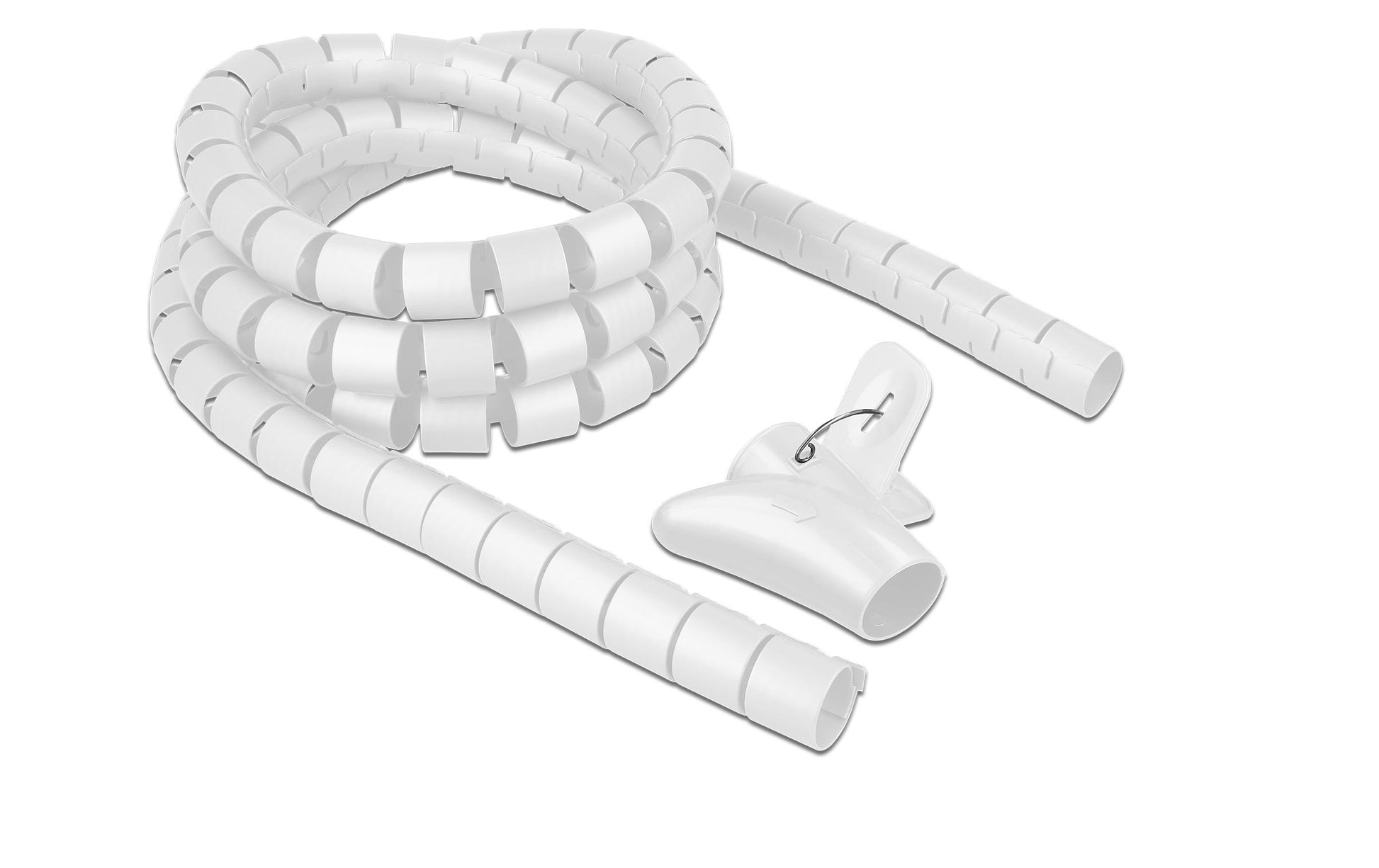 DeLOCK Kabelschlauch, Ø 30 mm, 2,5 m, wiederverwendbar – weiss