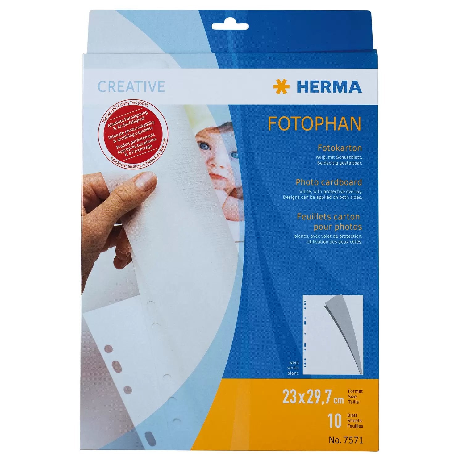 Herma Fotokarton Weiss – 230 × 297 mm, 300 g/m², 10 Blatt