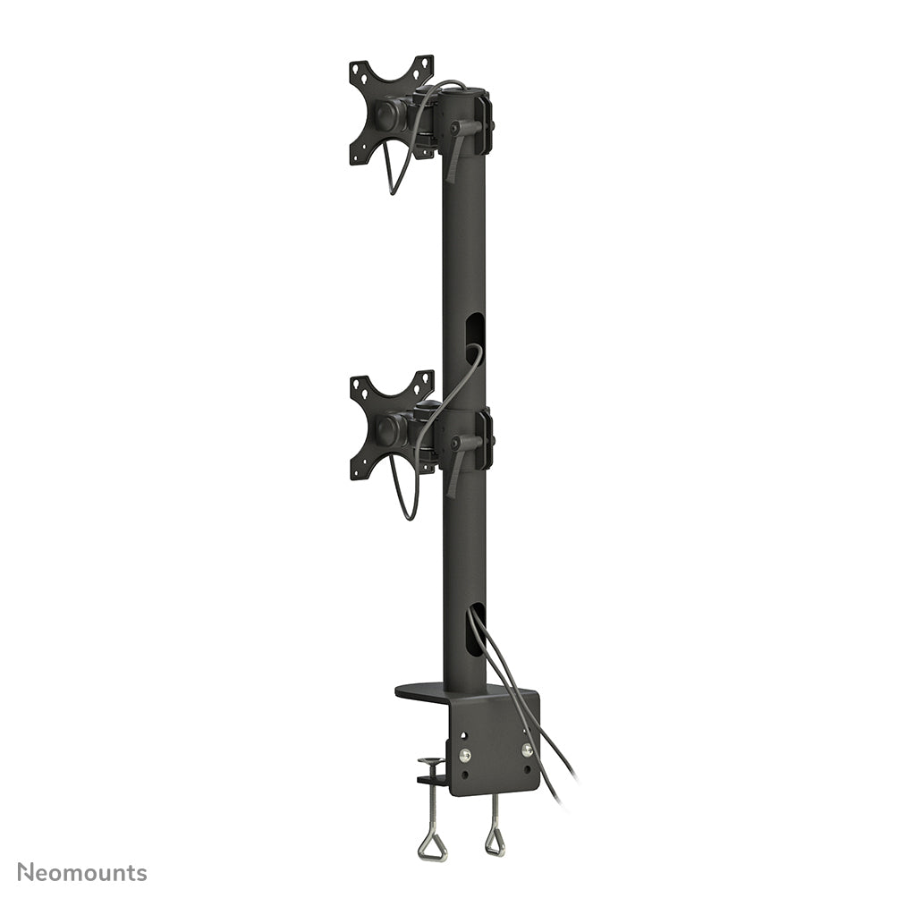 Neomounts Monitorarm, Dual, Tischklemme, bis 49", 15 kg, Full Motion, für gebogene Bildschirme, schwarz