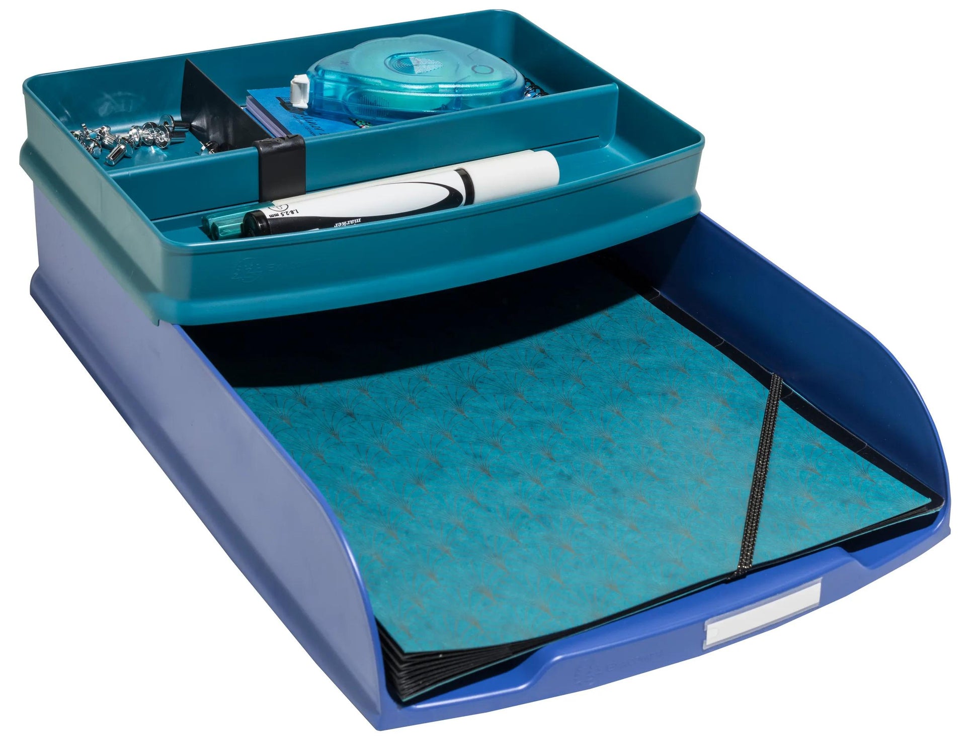 Exacompta Neo Deco – Briefkorb für A4+, hoch, Polystyrol (PS), blau, 346 × 65 × 255 mm