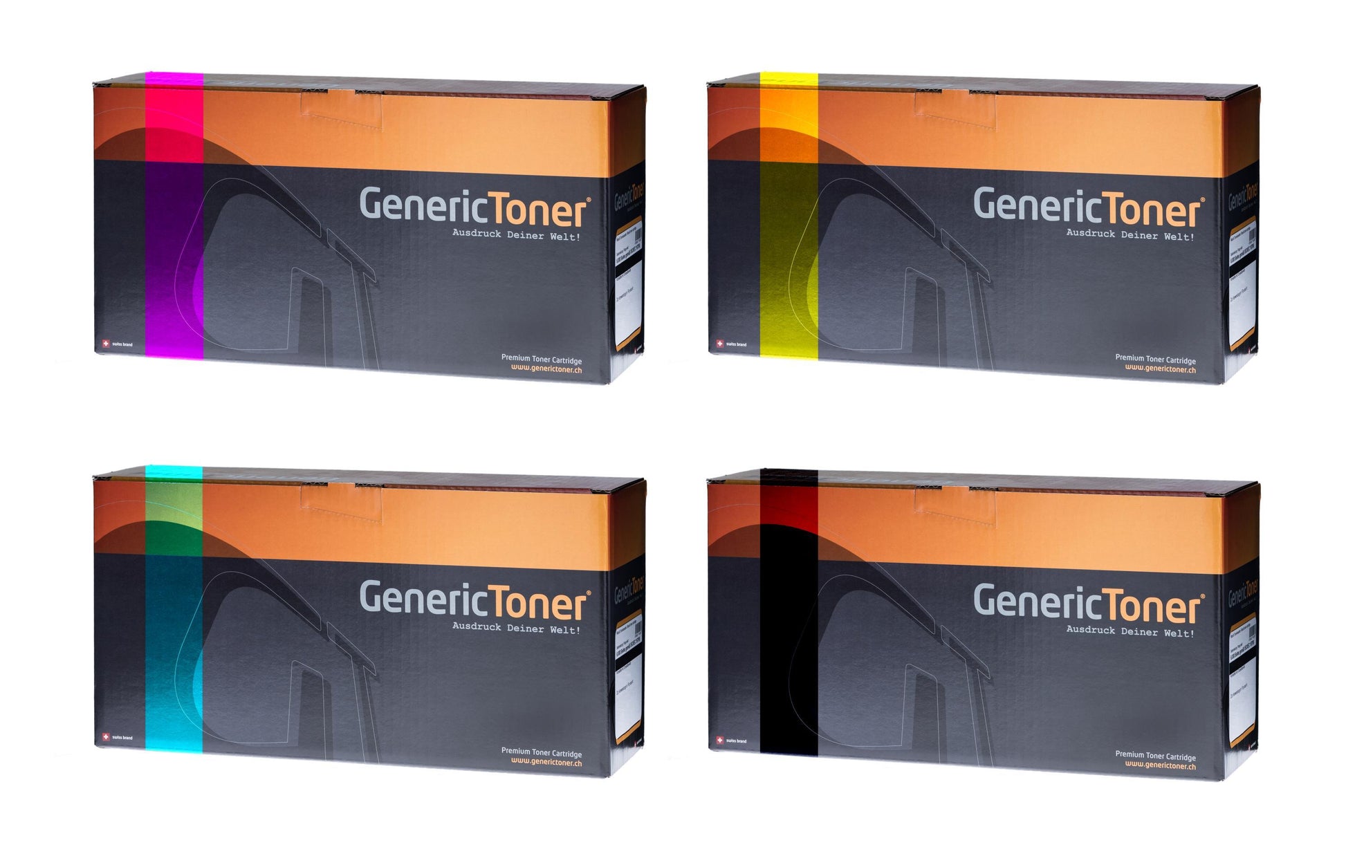 GenericToner Toner-Multipack – BK 2500, C/M/Y 2200 Seiten – für Brother HL-3150/HL-3140/HL-3170 und andere