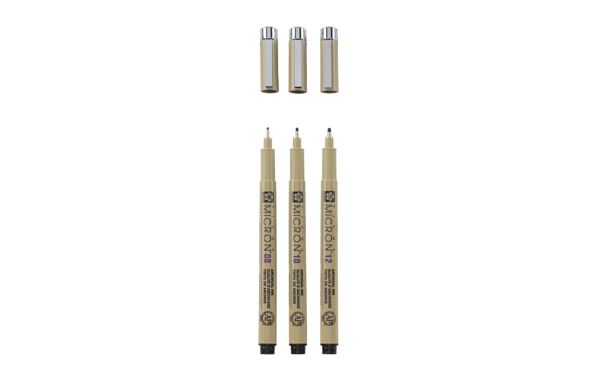 Sakura Pigma Micron Fineliner – 3er-Set – schwarz – wasserfest