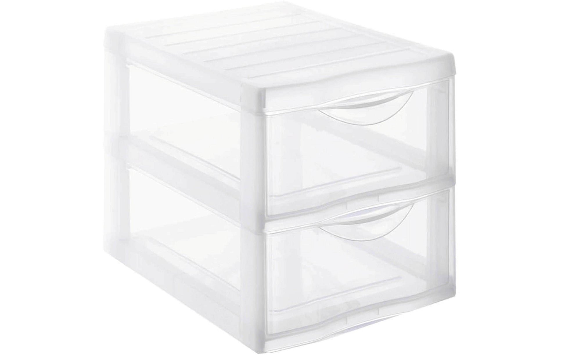 Rotho Orgamix Schubladenelement – 2 Schubladen, für A4, transparent, B 260 × H 255 × T 360 mm