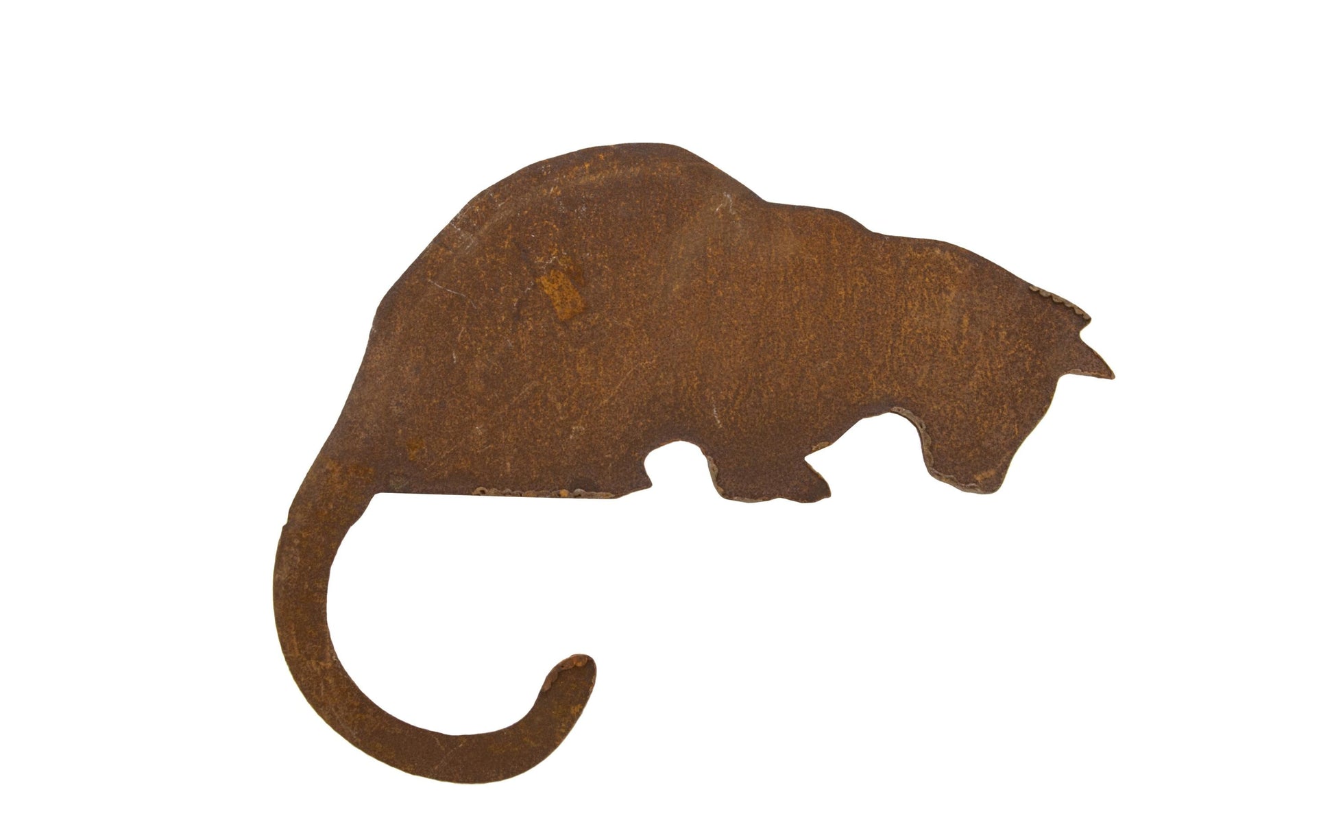 Ambiance Dekofigur Katze – für Kanten – 37 × 37 cm – Metall, rostbraun