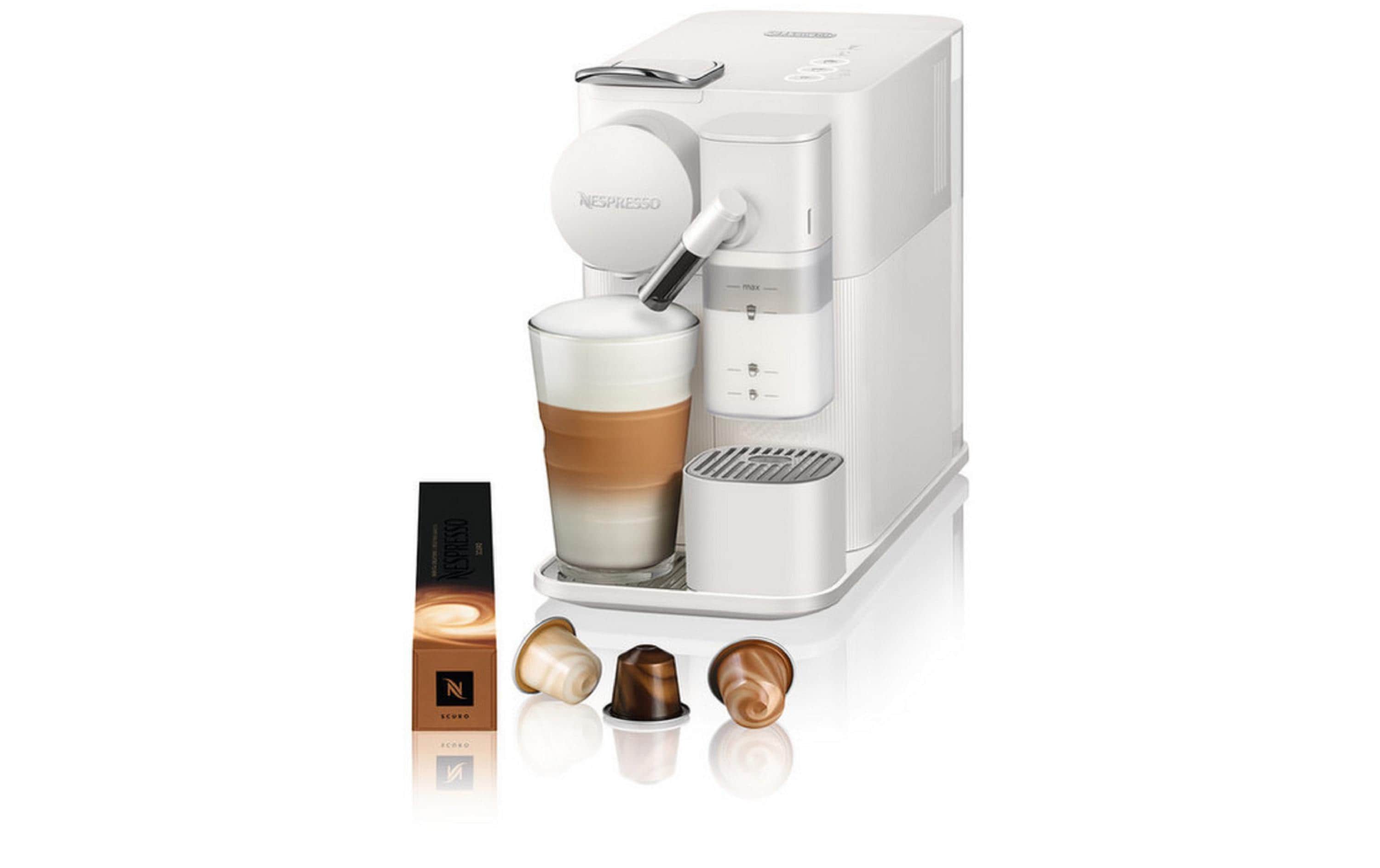 De’Longhi Lattissima One Kapselmaschine – für Nespresso-Kapseln, 19 bar, 1 l, Weiss