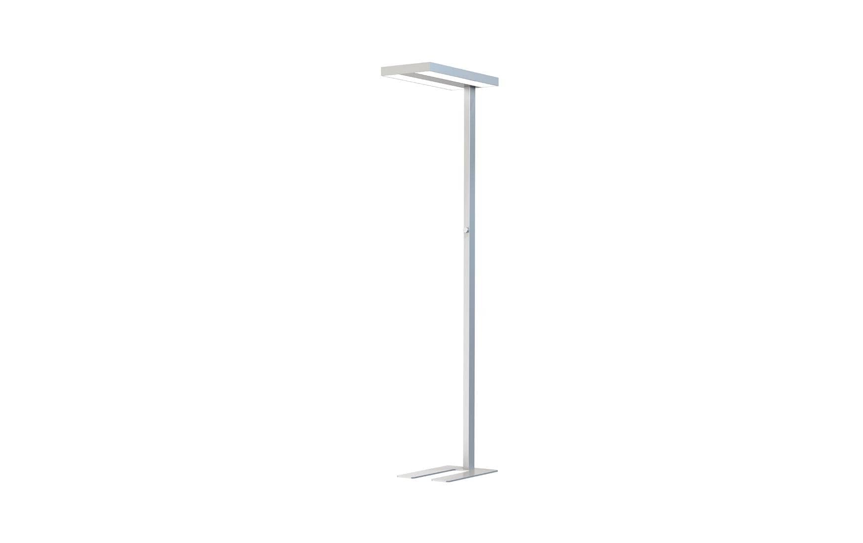 Contini LED-Stehleuchte – 195 cm, 4600 lm, 80 W, 4000 K, dimmbar, silber, Umgebungslichtsensor