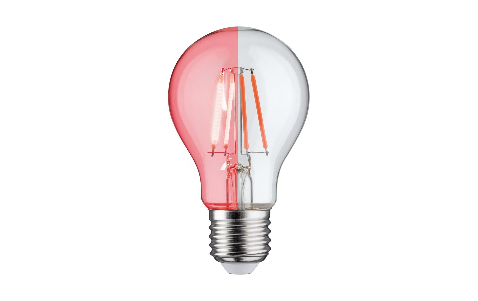 Paulmann Leuchtmittel E27 Birnenform – 40 lm, 1,3 W, Rot – 1 Stk., Klar
