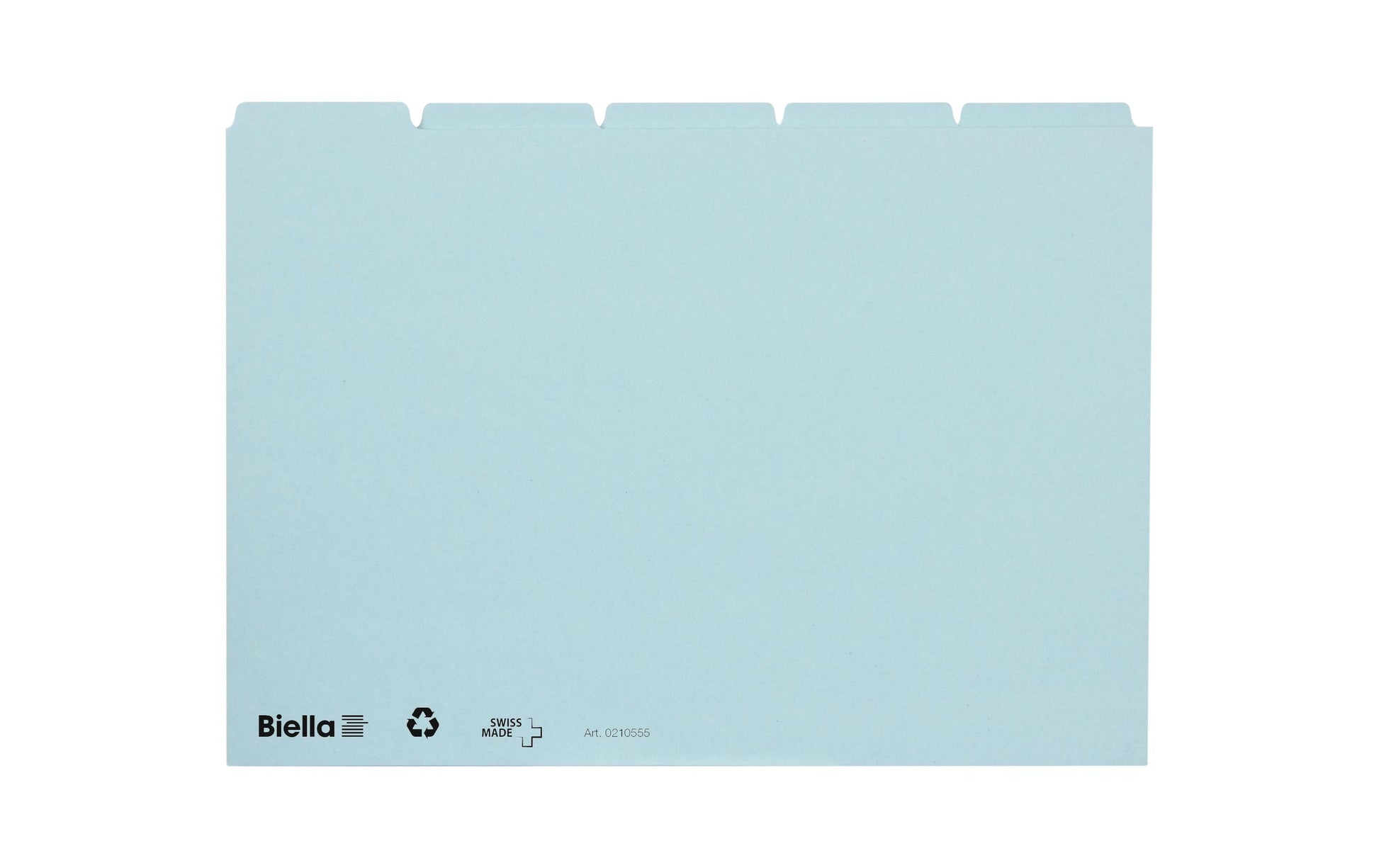 Biella Karteikarte A5 quer, blanko, blau, 450 g/m², Karteikarton – 25 Stück