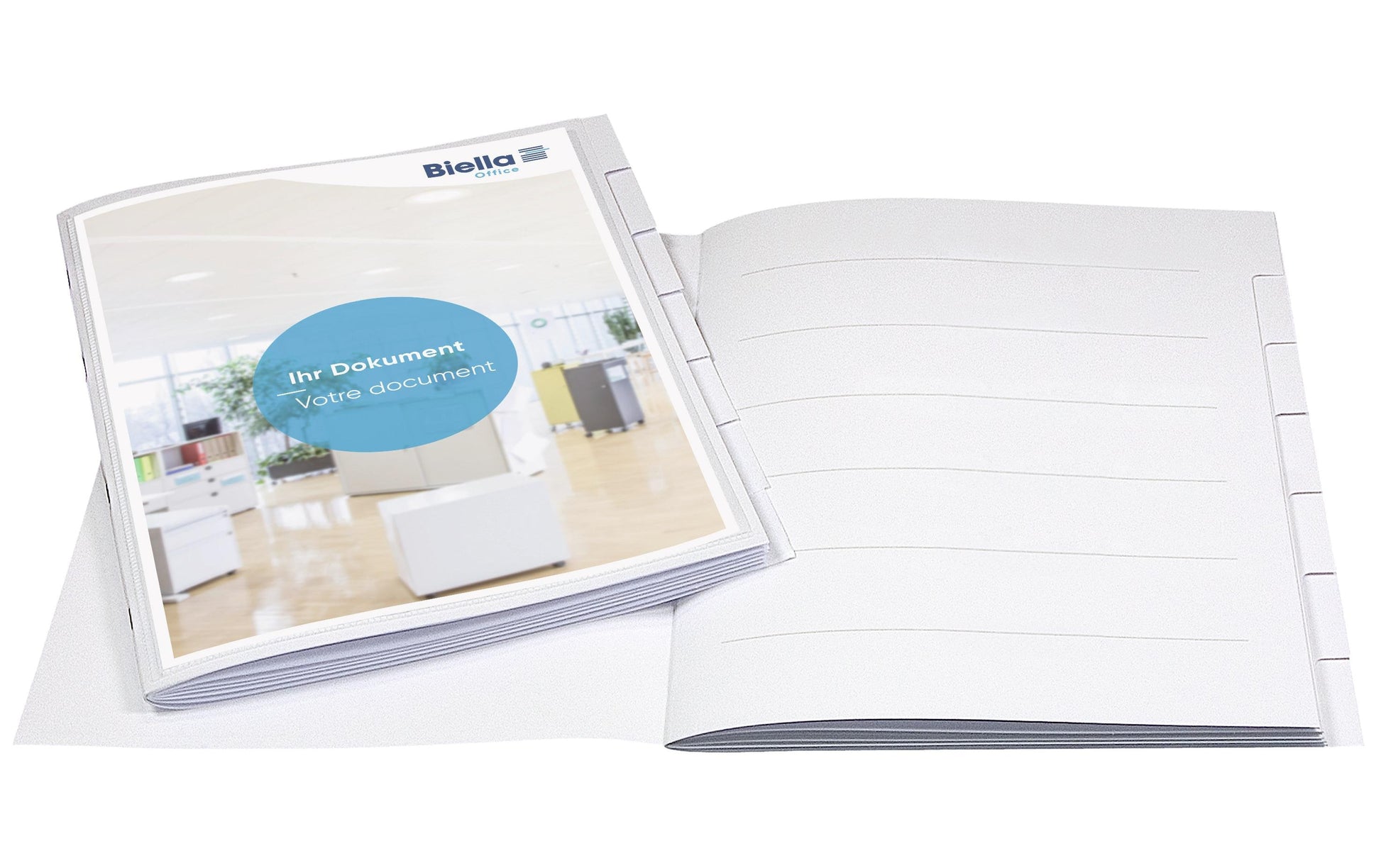 Biella Sammelmappe für A4, Karton, Weiss