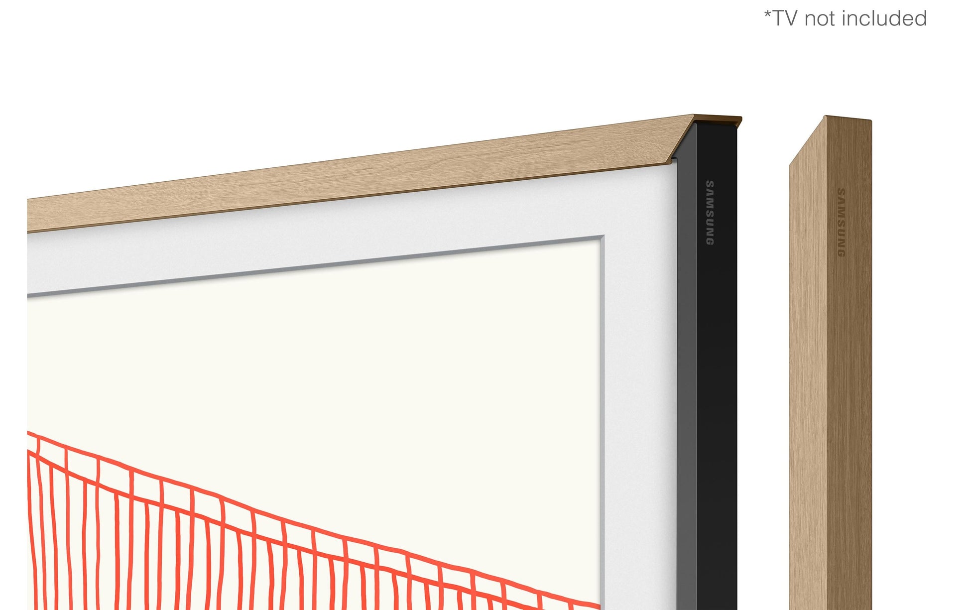 Samsung VG-SCFA65TKBXC Rahmen – Kunststoff – für The Frame 6.1 (LS03B) und LS03A – Hellbraun