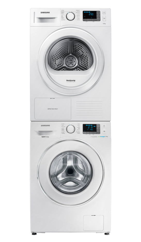 Samsung Verbindungsstück für Waschturm – Edelstahl – Weiss – 142 × 130 × 60 mm – für diverse Samsung-Modelle