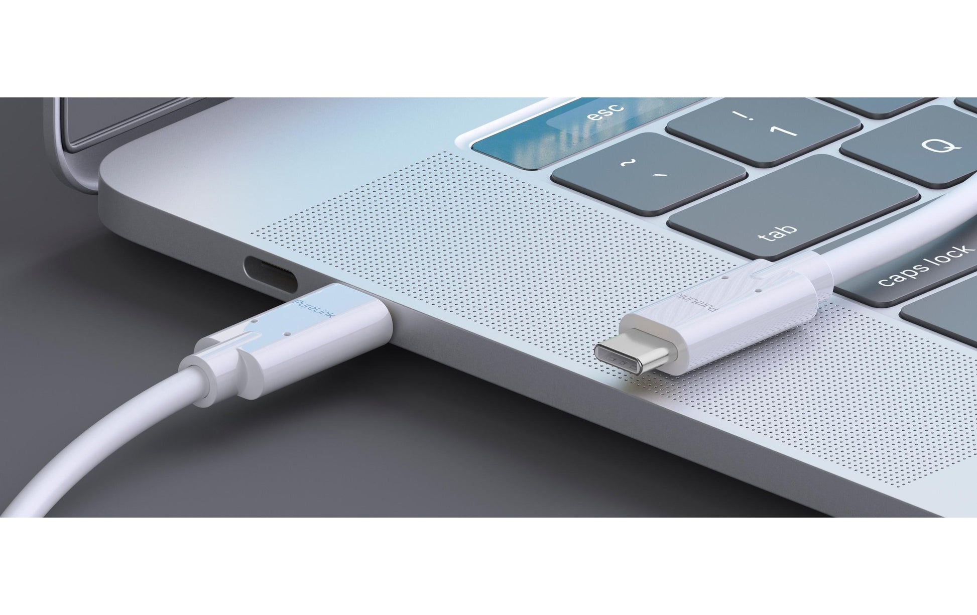PureLink USB-C auf USB-C Kabel – USB 3.2 Gen 1 (5 Gbit/s) – 2 m – PVC, Goldstecker – Weiss