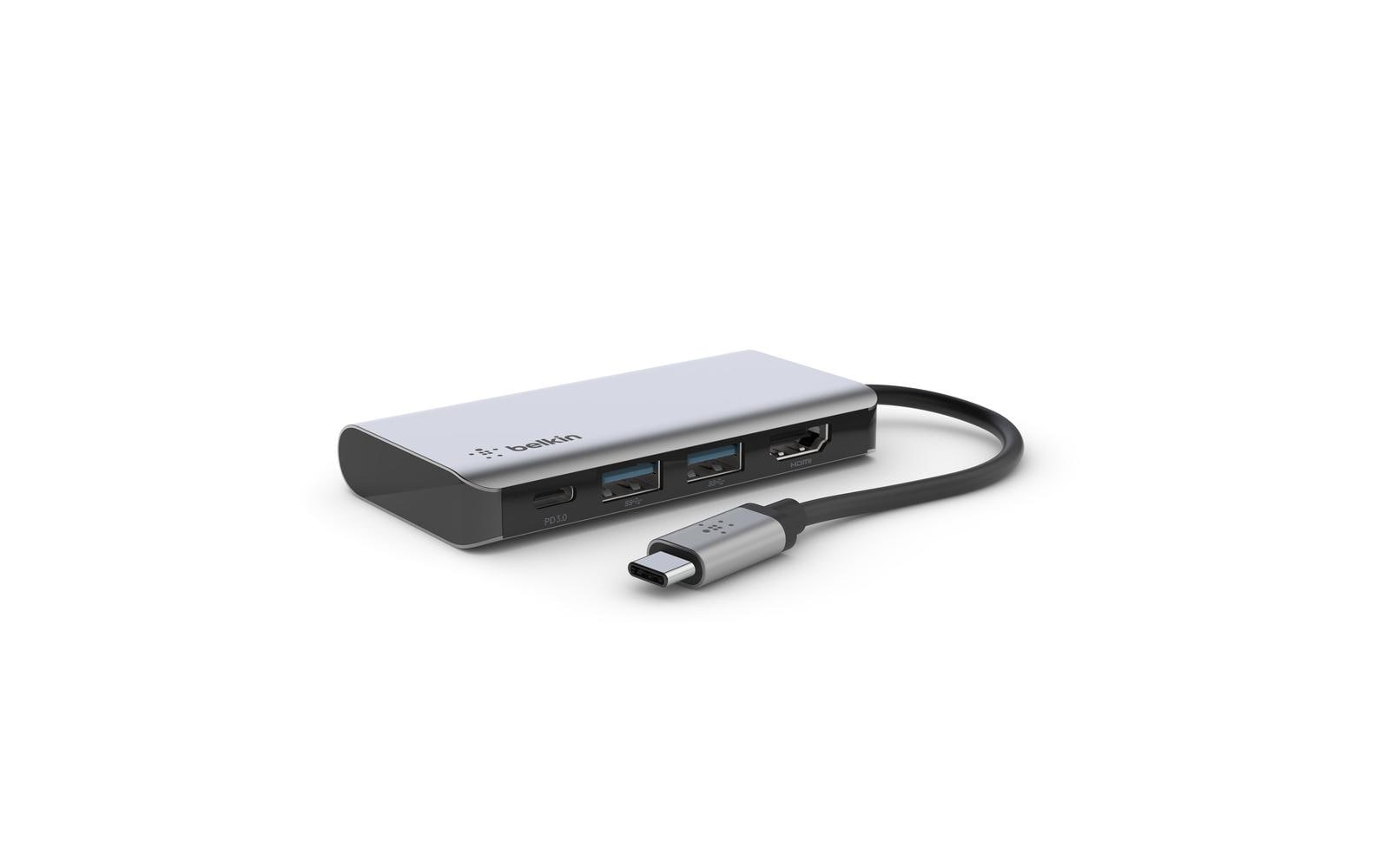 Belkin AVC006btSGY Multiport-Adapter – USB-C, 1× HDMI, 2× USB-A, 100 W PD