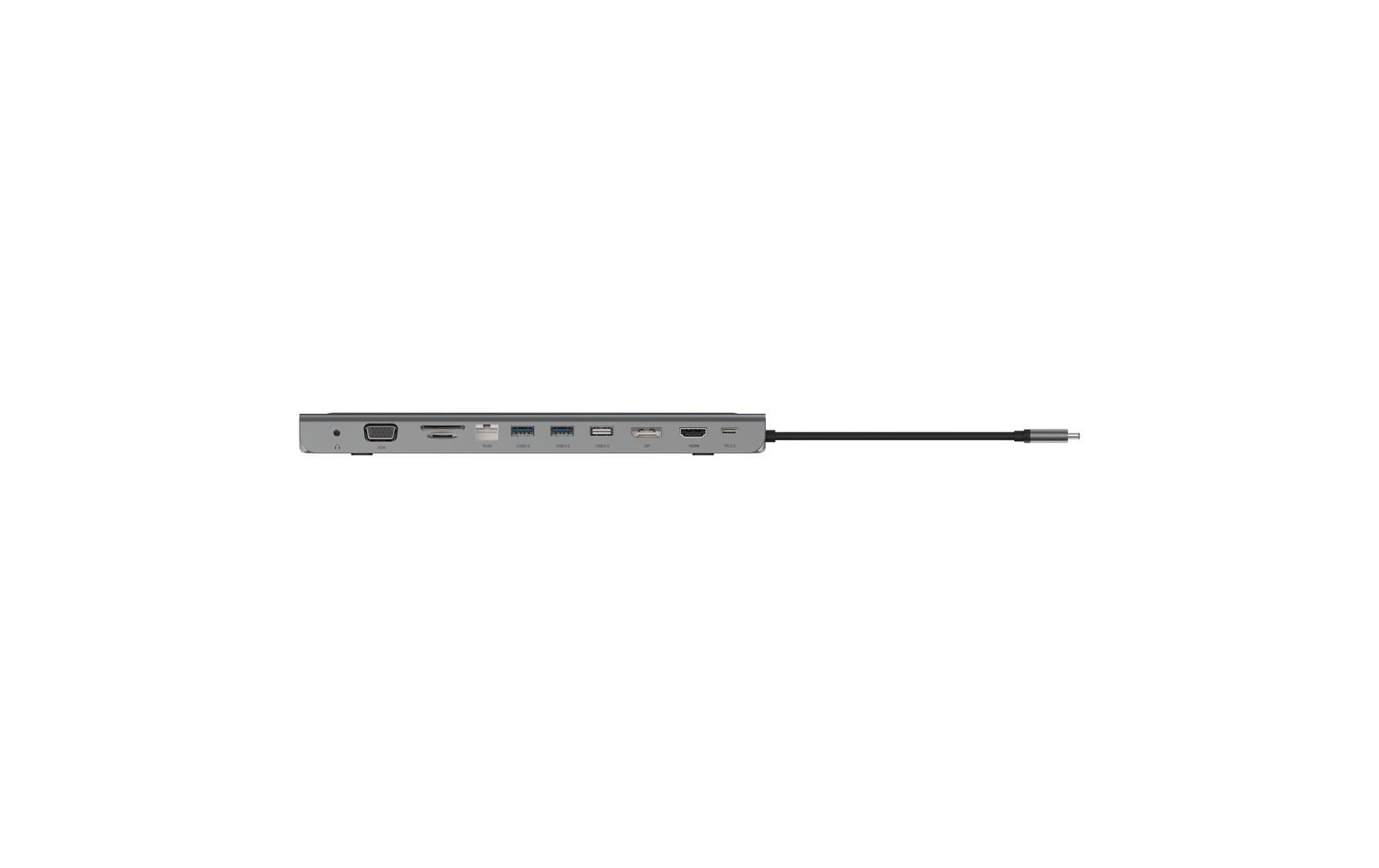 Belkin INC004BTSGY Multiport-Adapter – USB-C, DP/HDMI/VGA, 3× USB-A, USB-C, 100 W PD, GbE, für Windows/Mac