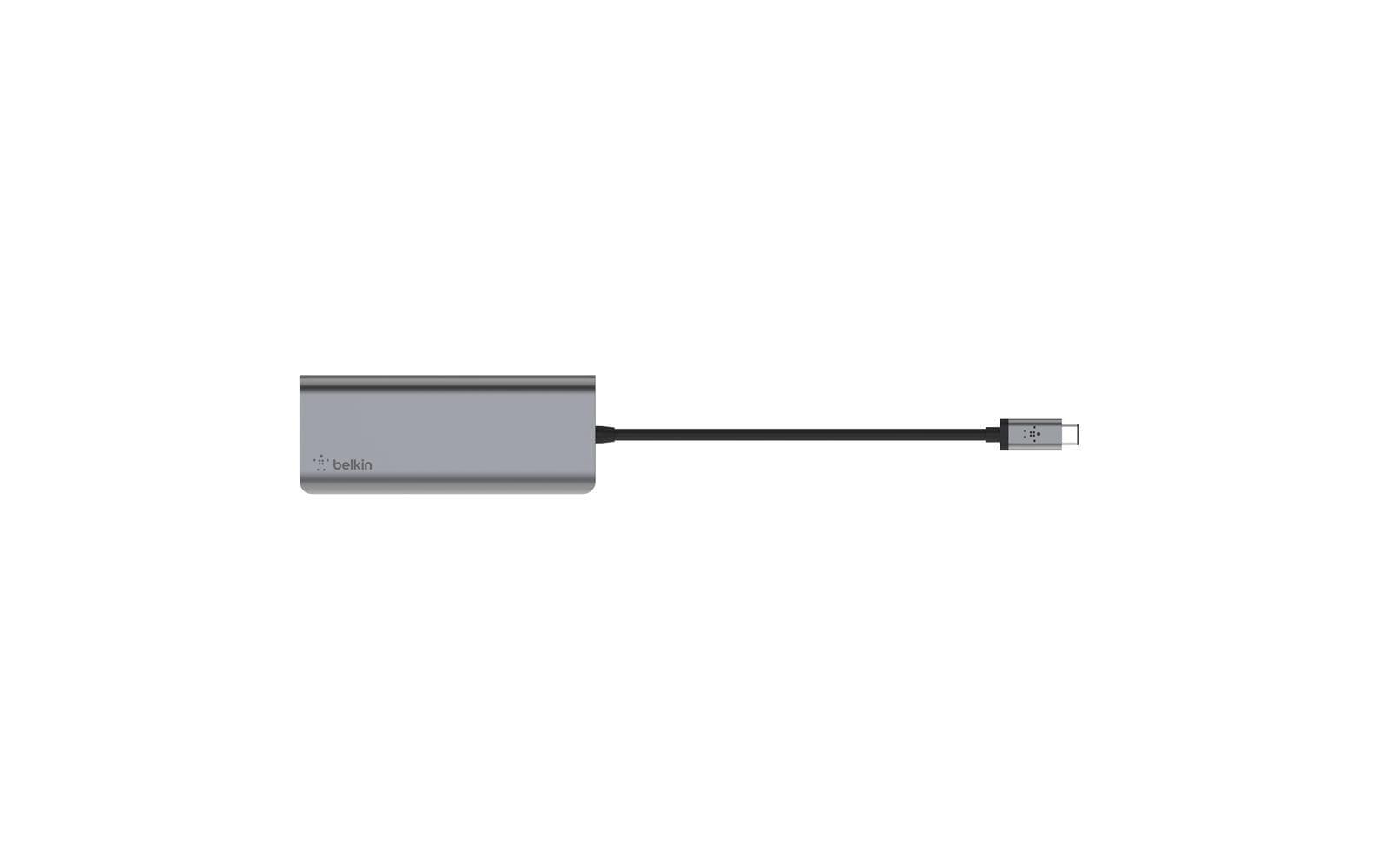 Belkin AVC008BTSGY Multiport-Adapter – USB-C, 1× HDMI, 2× USB-A, 100 W PD, GbE, SD