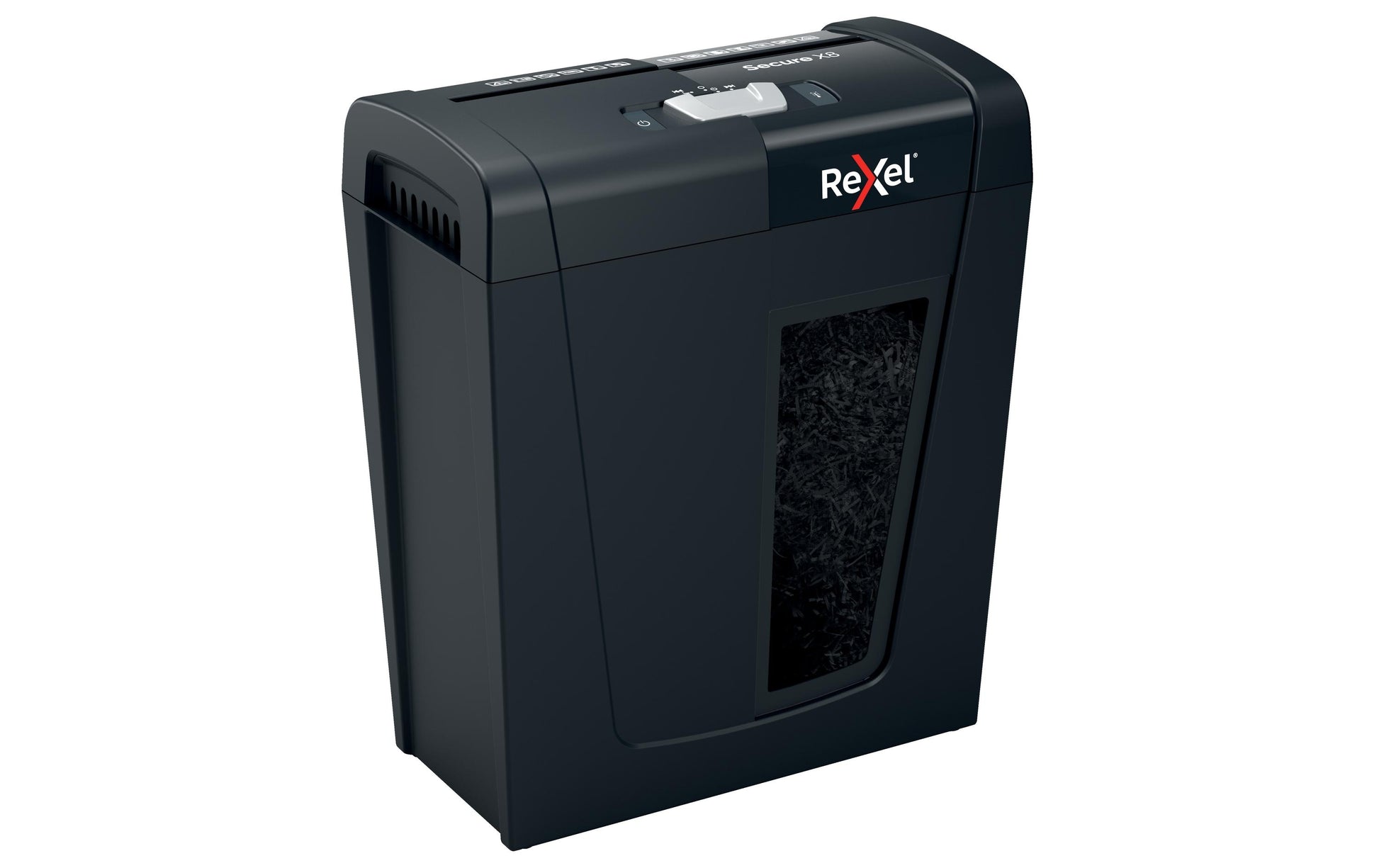 Rexel Secure X8 – Aktenvernichter, DIN P-4, Partikelschnitt 4 × 40 mm, 8 Blatt, 10 l, A4