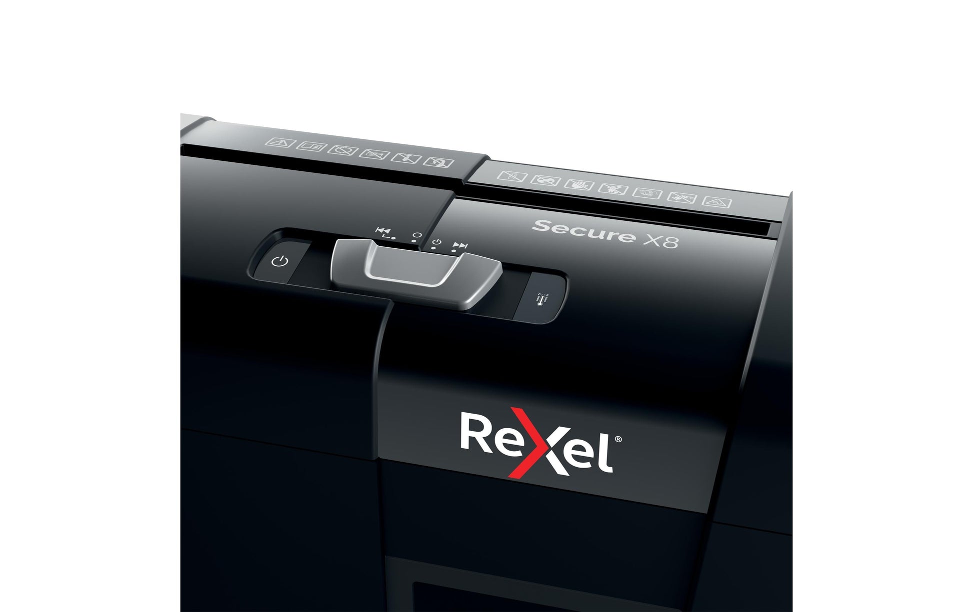 Rexel Secure X8 – Aktenvernichter, DIN P-4, Partikelschnitt 4 × 40 mm, 8 Blatt, 10 l, A4