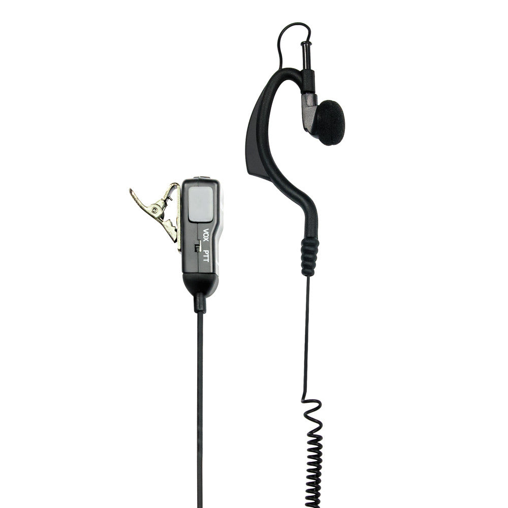 Midland MA21-SX – Headset, kabelgebunden, monophon, Ohrbügel, 2,5 mm Stecker, Boom-Mikrofon, schwarz