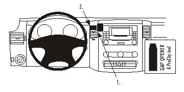 Brodit Auto-Halterung, Mittelkonsole – für Mercedes Sprinter 2007–2018 – Schwarz
