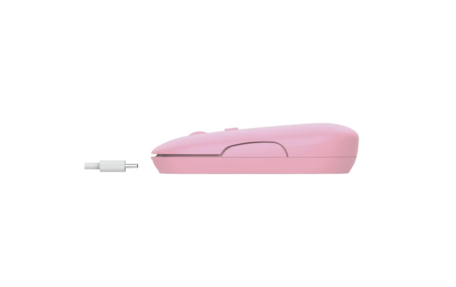 Trust Puck – Maus – Kabellos (Bluetooth/2,4 GHz), 1600 DPI, Beidhändig, Pink