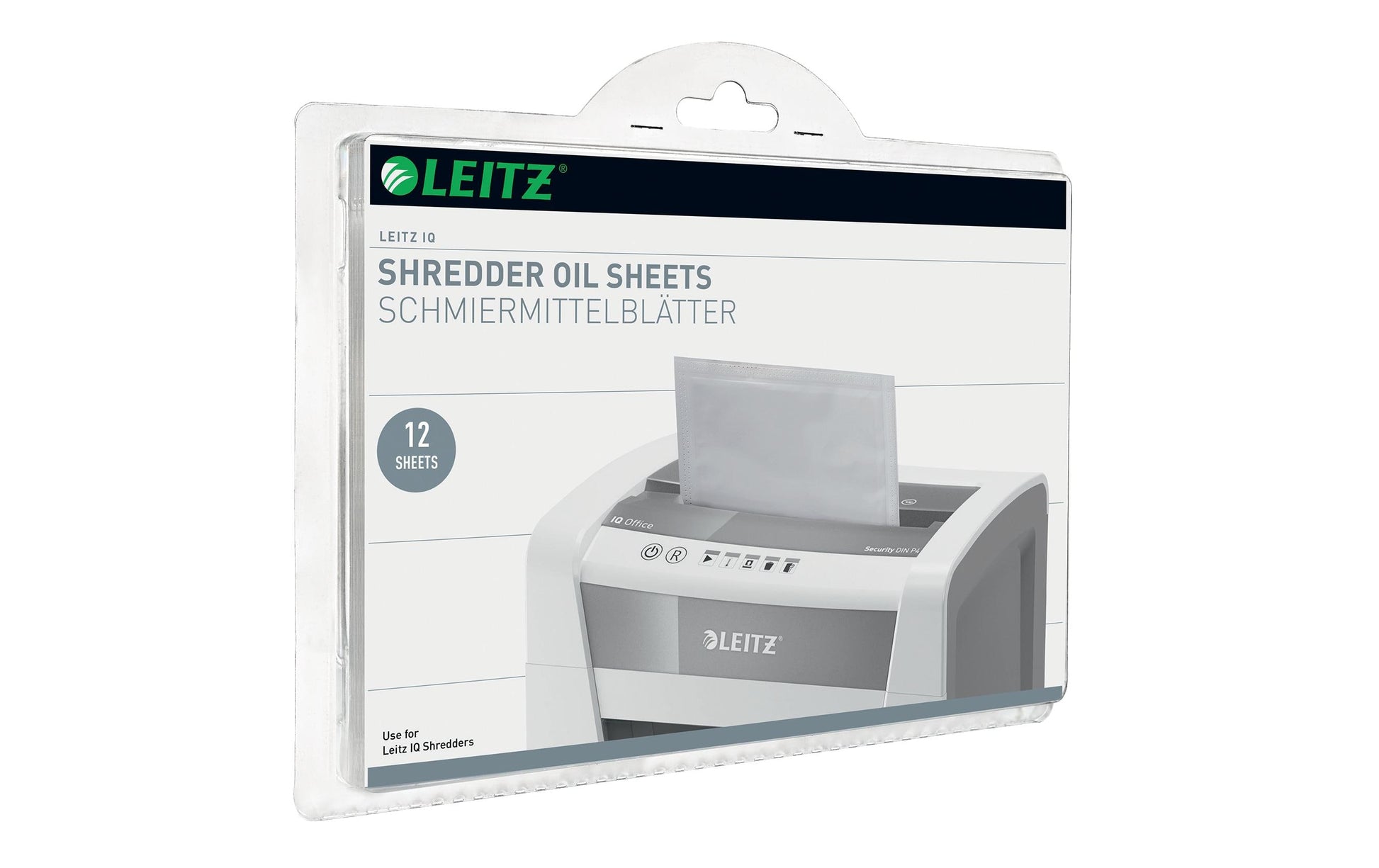 Leitz Aktenvernichter-Ölblätter – 12 Stk., 238 × 16 × 169 mm, für Aktenvernichter