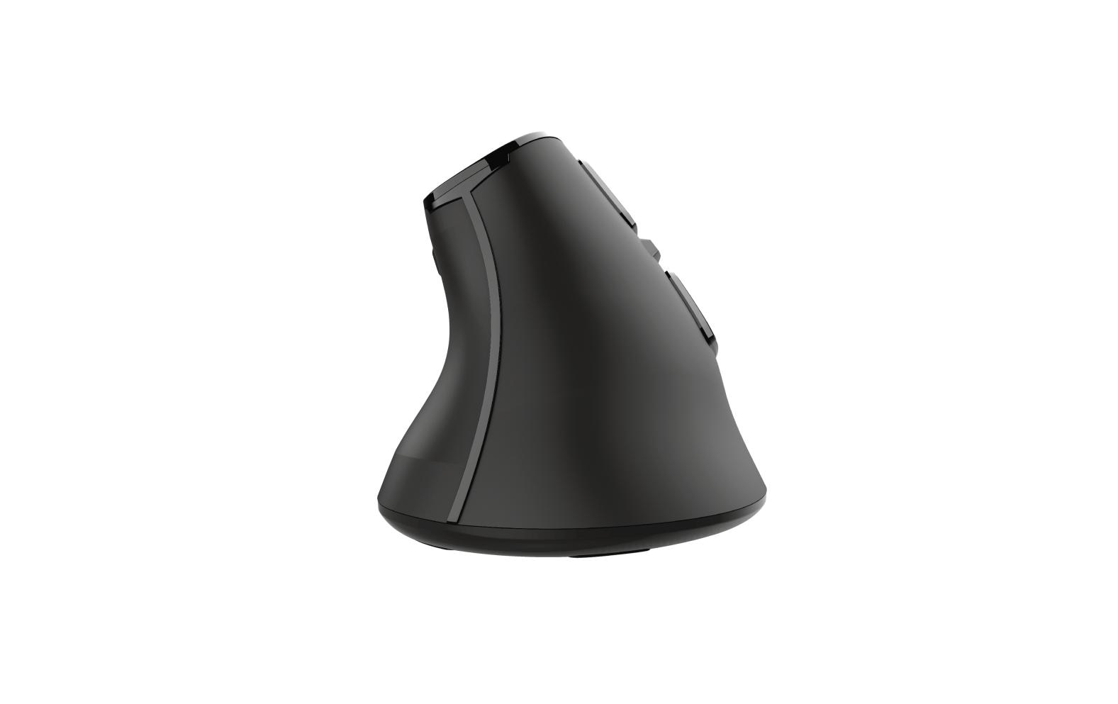 Trust Voxx – Vertikale Maus – Kabellos (Bluetooth/2,4 GHz), Rechtshänder, Schwarz