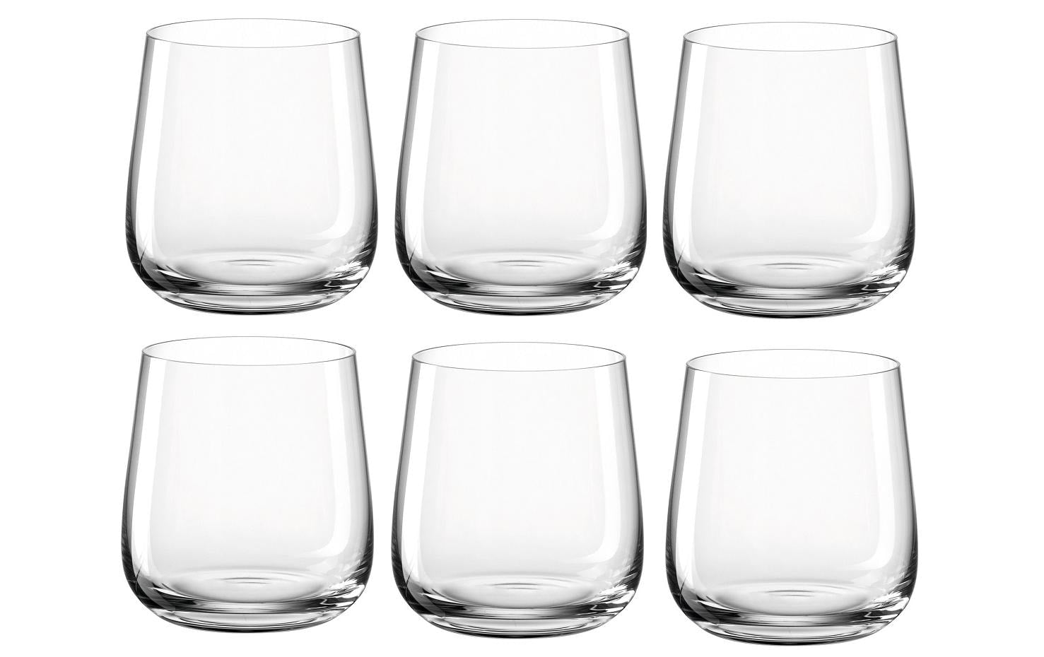 LEONARDO Brunelli Whiskyglas – 0,40 l, Kristallglas, Transparent, spülmaschinenfest, stossfest, 6 Stück