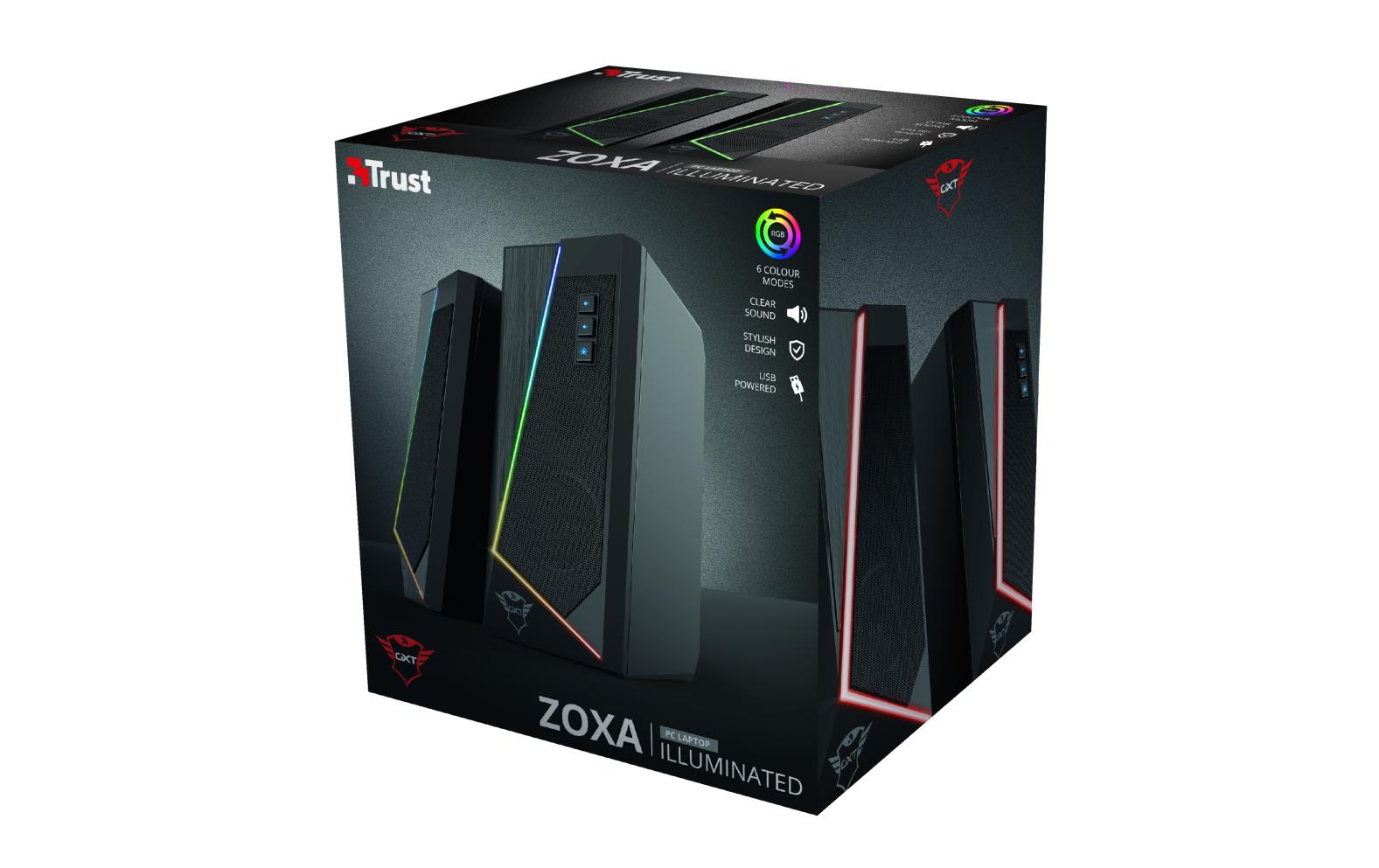 Trust GXT 609 Zoxa – PC-Lautsprecher – 2.0, 6 W, 3,5 mm – Schwarz