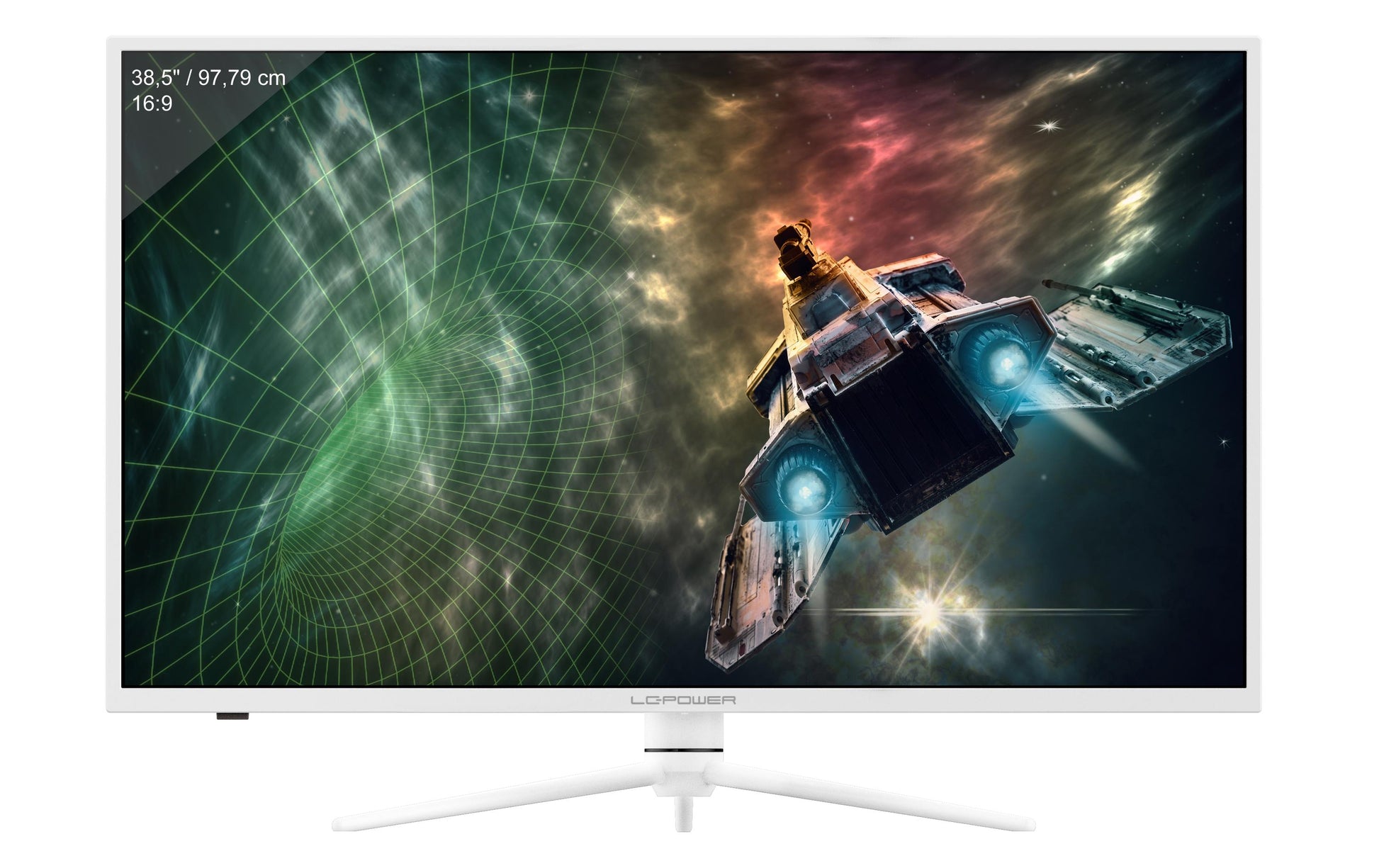 LC-Power LC-M39-QHD-165-C – Monitor, 38,5", VA, 165 Hz, 350 cd/m², Gebogen, FreeSync, VESA 100 × 100, Weiss