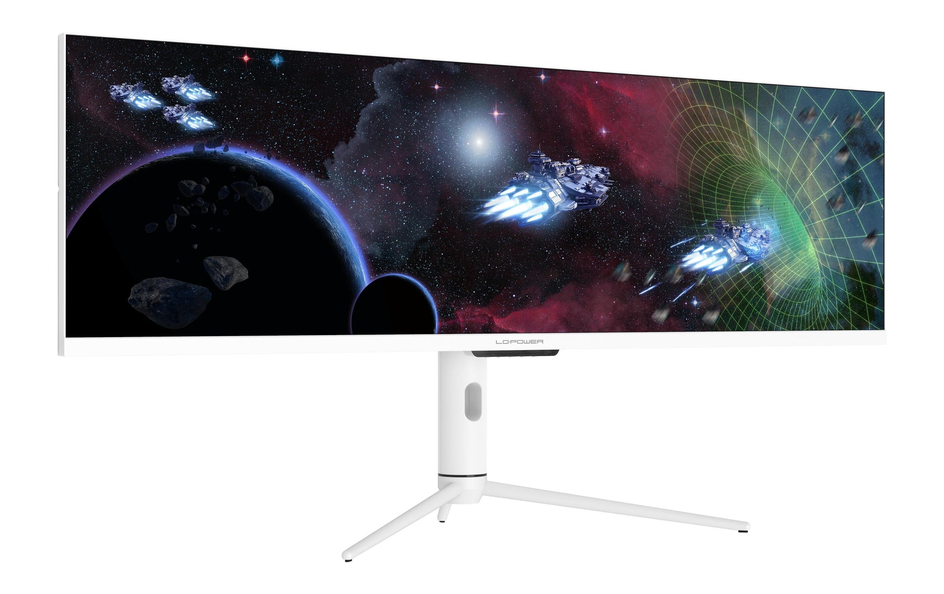 LC-Power LC-M44-DFHD-120 – Monitor, 43,8", 3840 × 1080, IPS, 120 Hz, 400 cd/m², USB-C, VESA 75 × 75, Weiss