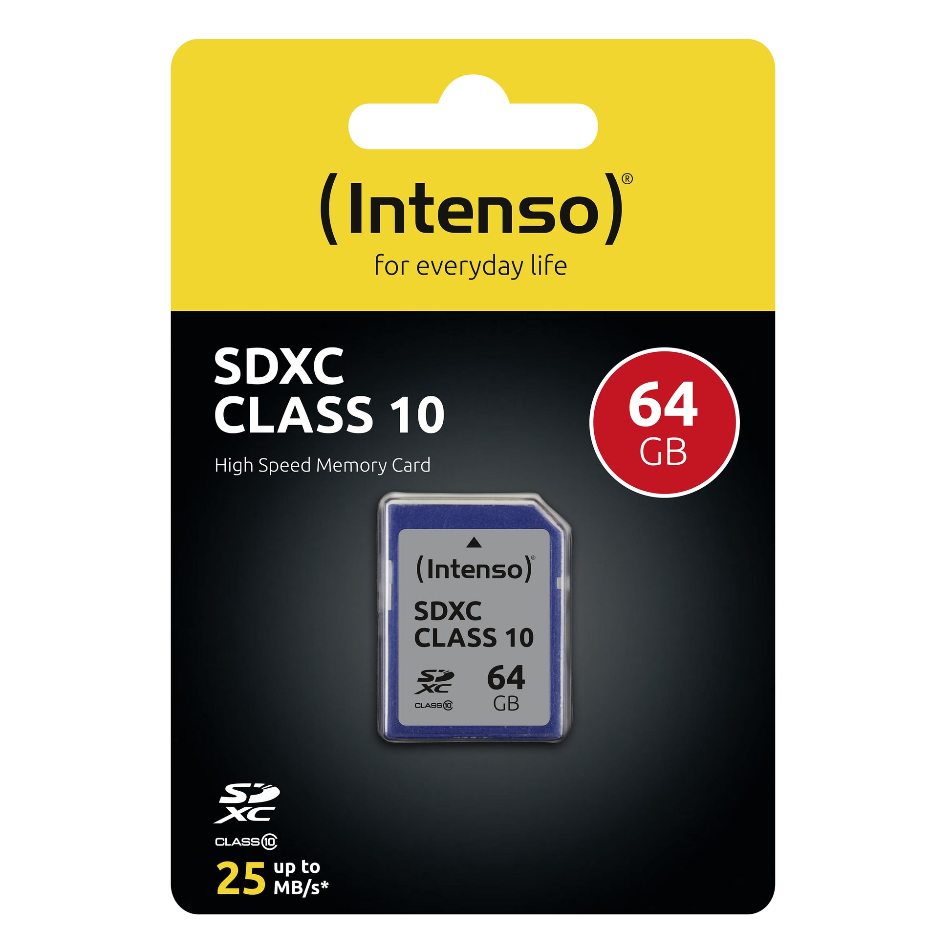 Intenso SDXC 64 GB – Class 10, 25 MB/s Lesen