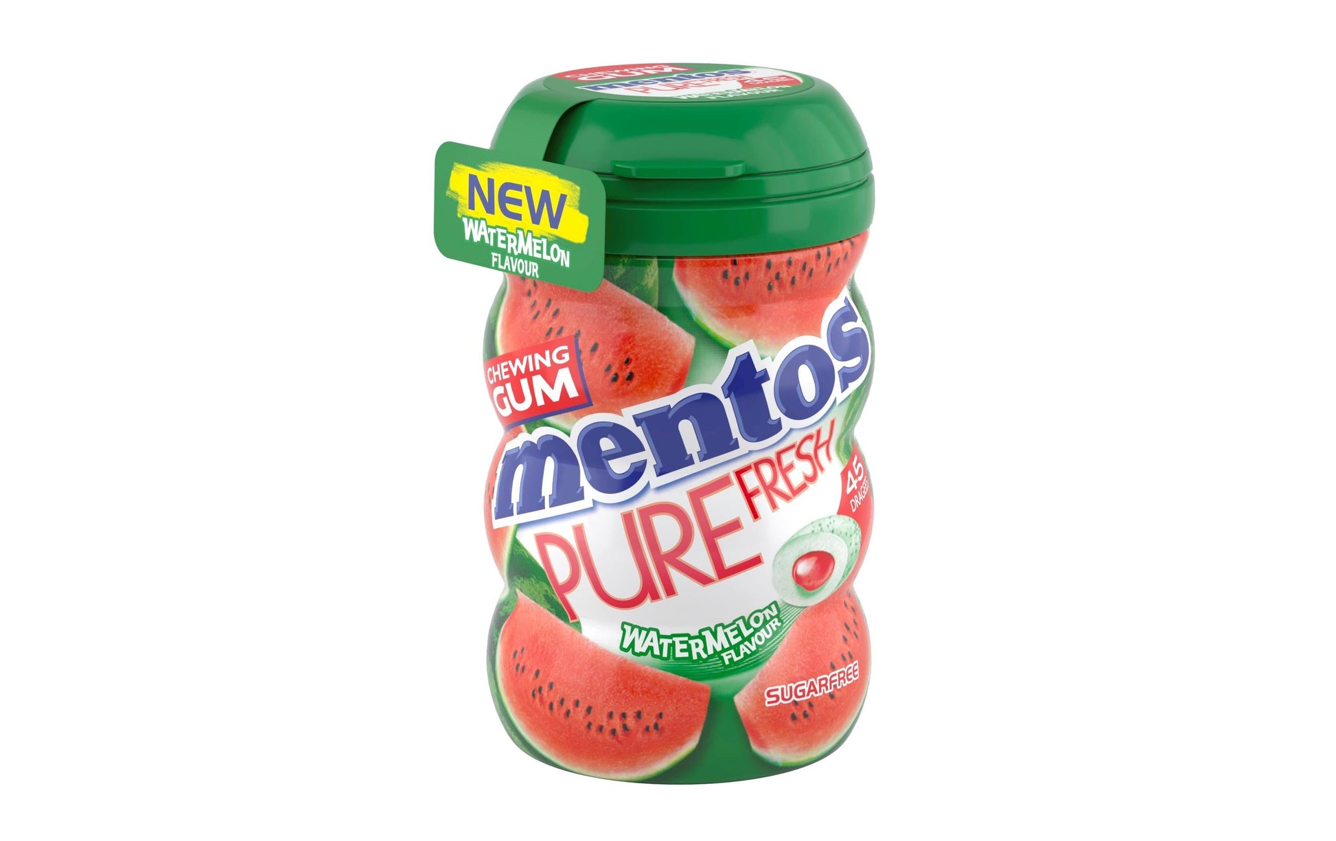 Mentos Kaugummi – Wassermelone, zuckerfrei, 90 g