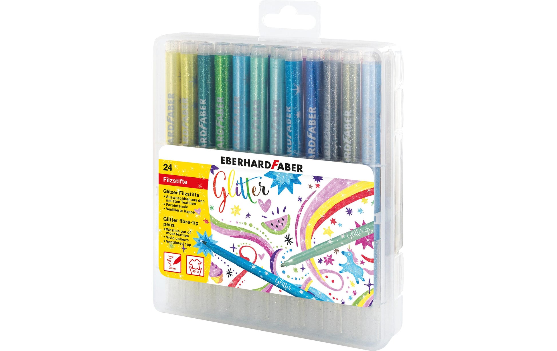 Eberhard Faber Filzstifte, Strichbreite 3 mm, 24 Farben