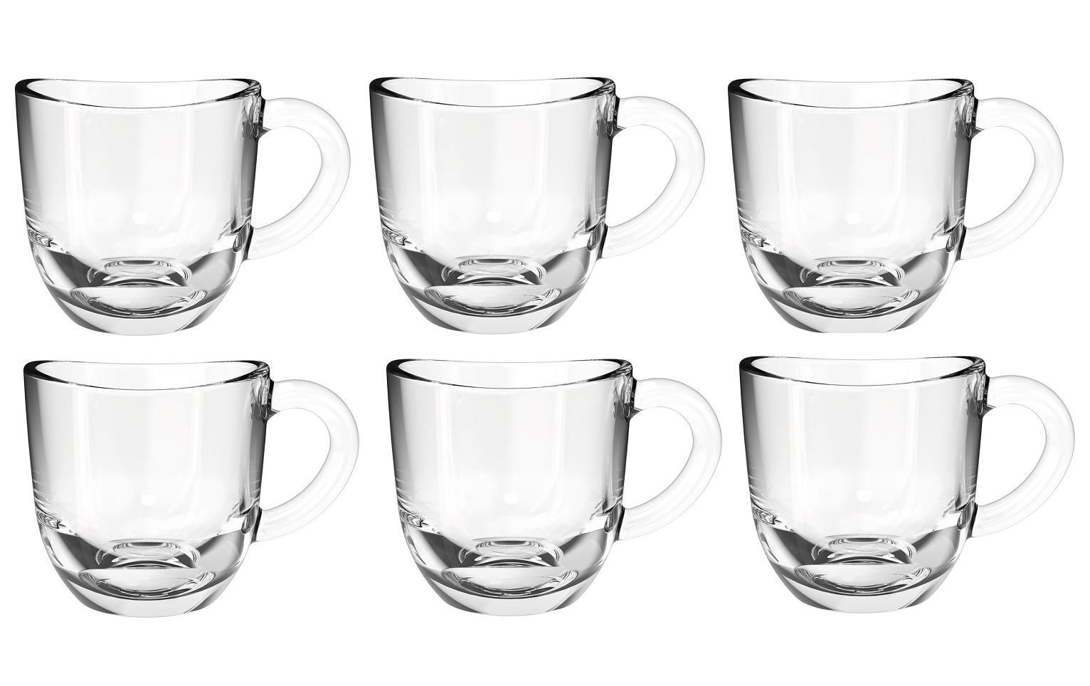 LEONARDO Espressotasse Napoli – 6er Set, 80 ml, Ø 6,0 cm, Kalk-Natron-Glas, Transparent, spülmaschinenfest