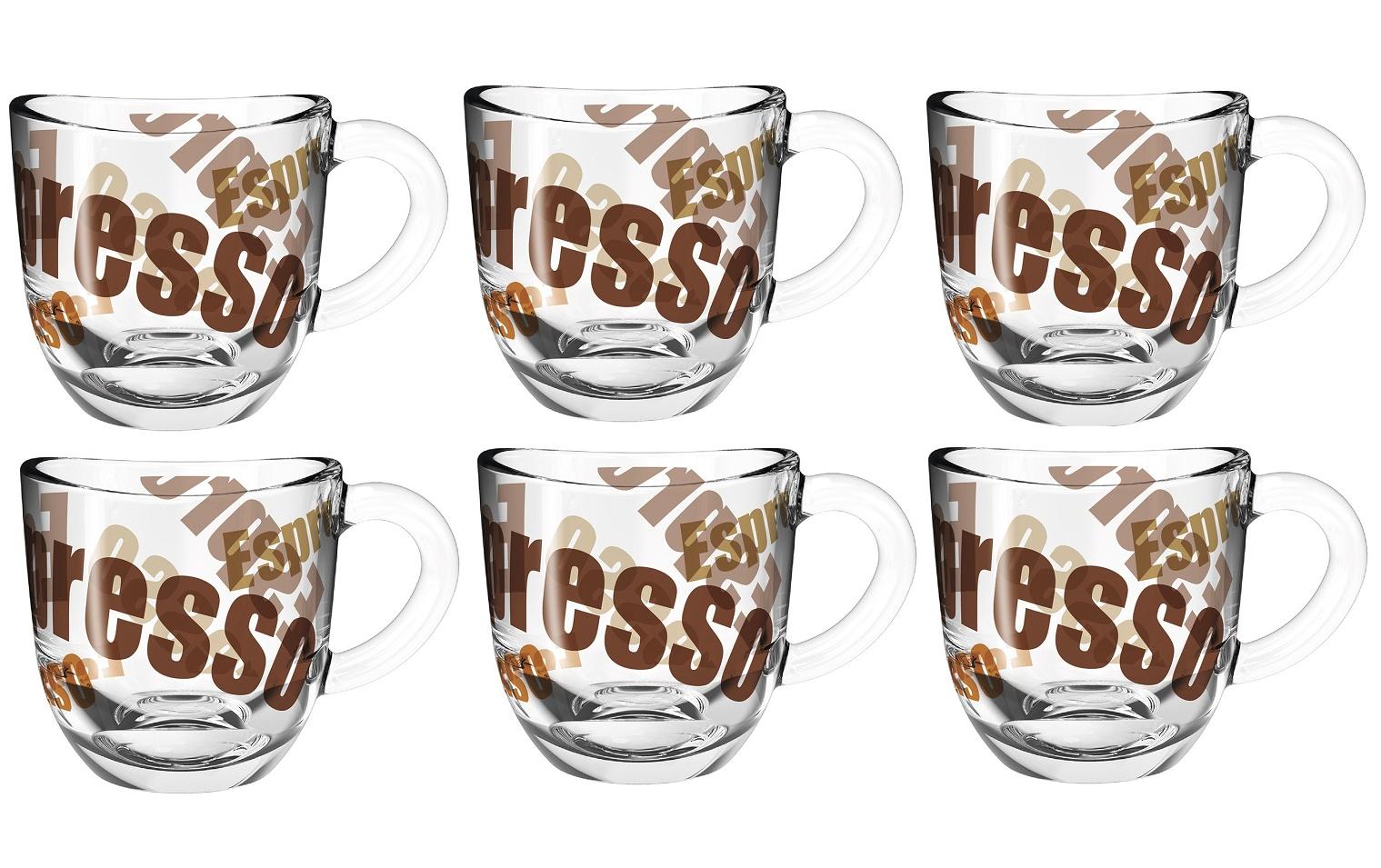 LEONARDO Napoli Espressotasse – 0,08 l, Kalk-Natron-Glas, 6 Stück