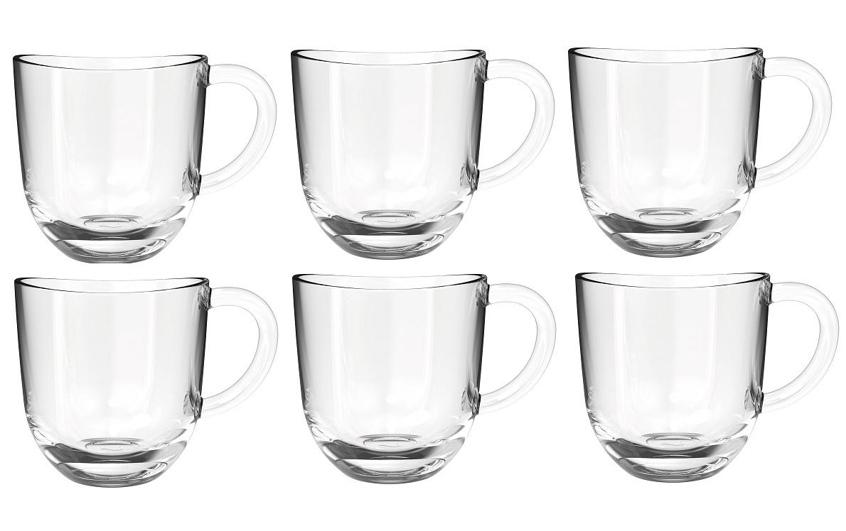 LEONARDO Kaffeetasse – 6er Set, 280 ml, Ø 8 cm, H 9 cm, Kalk-Natron-Glas