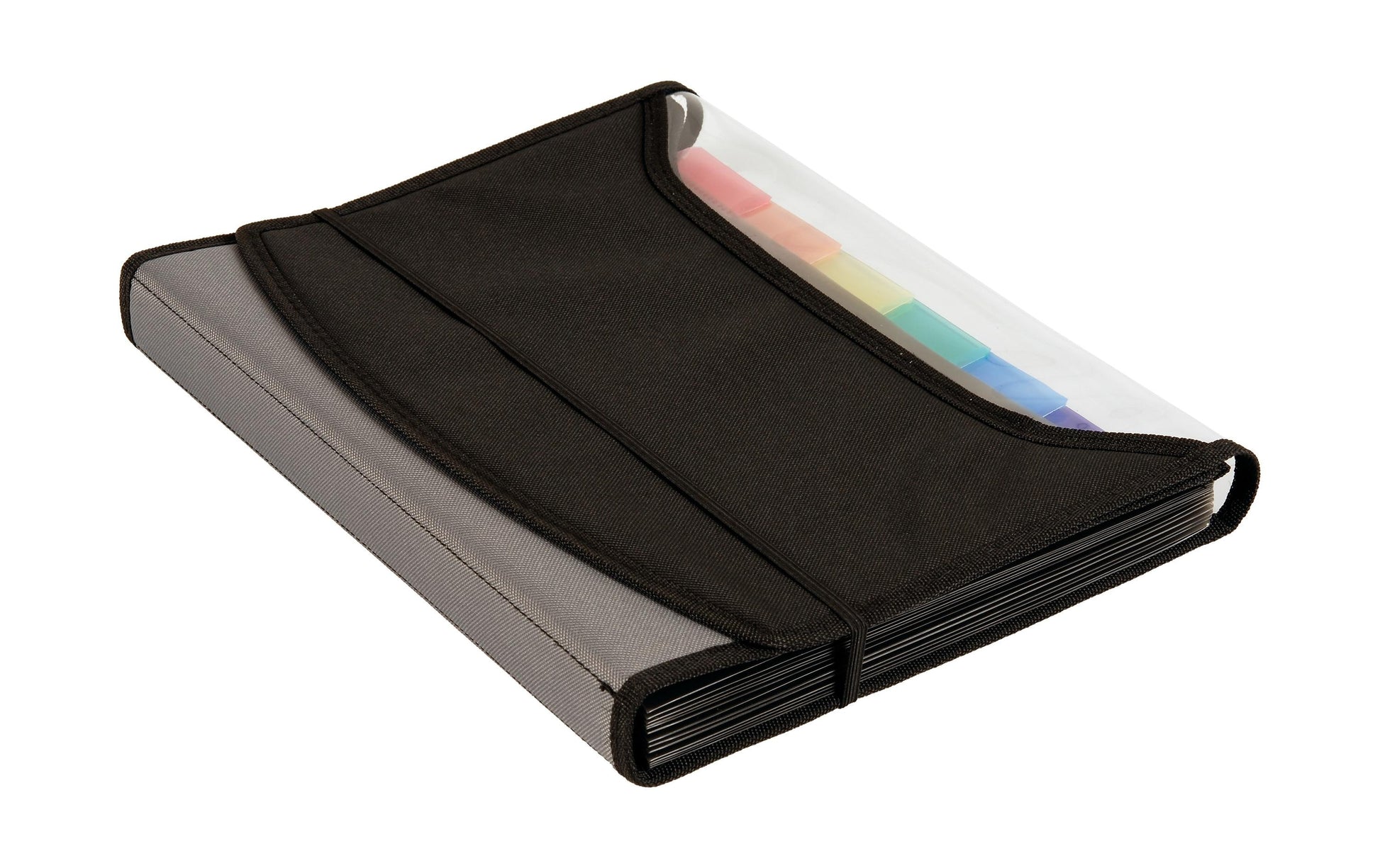 Dufco Sammelmappe für A4, Nylon, Schwarz, mit Gummizug
