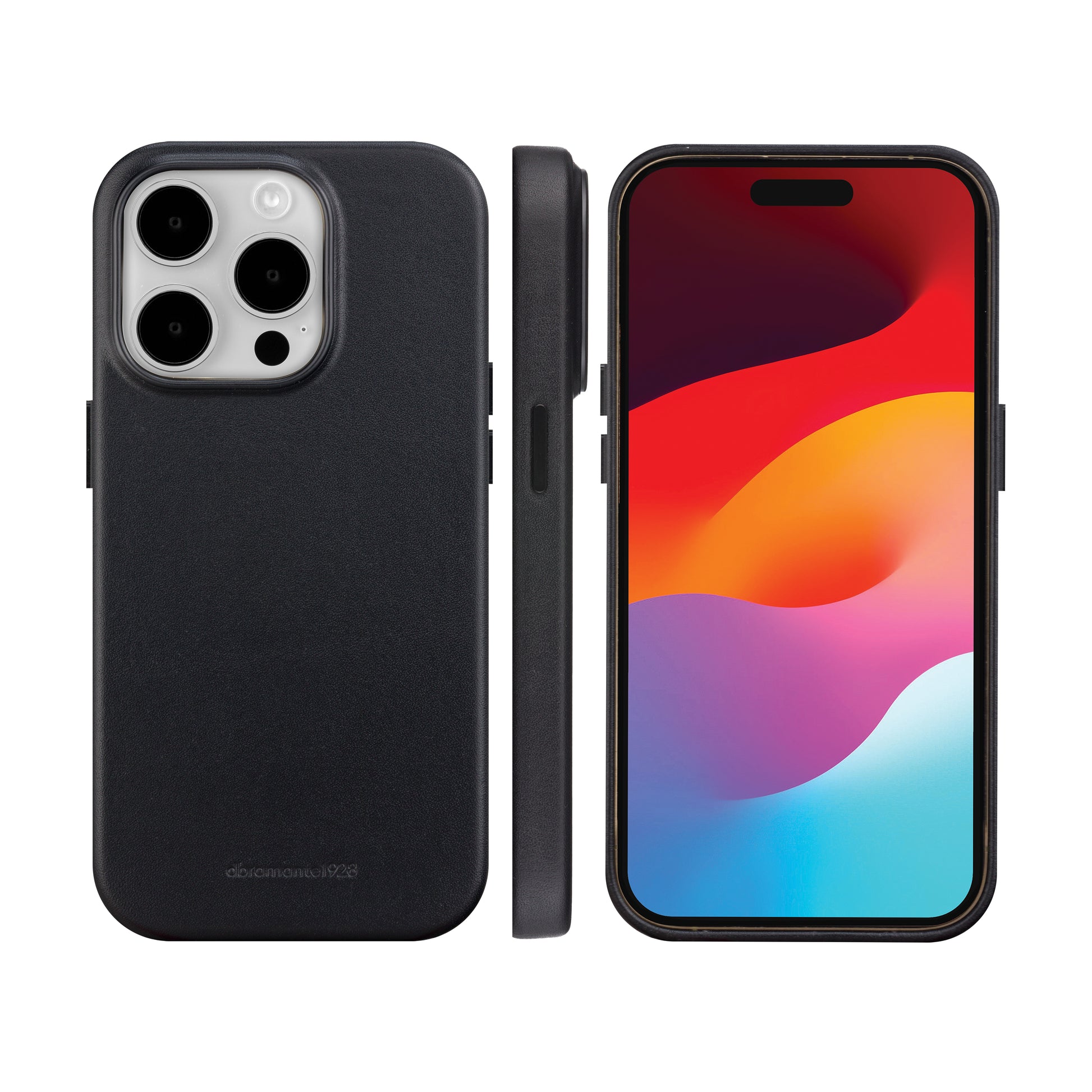 dbramante1928 Backcover Roskilde – für Apple iPhone 15 Pro Max – schwarz – Leder – MagSafe-kompatibel