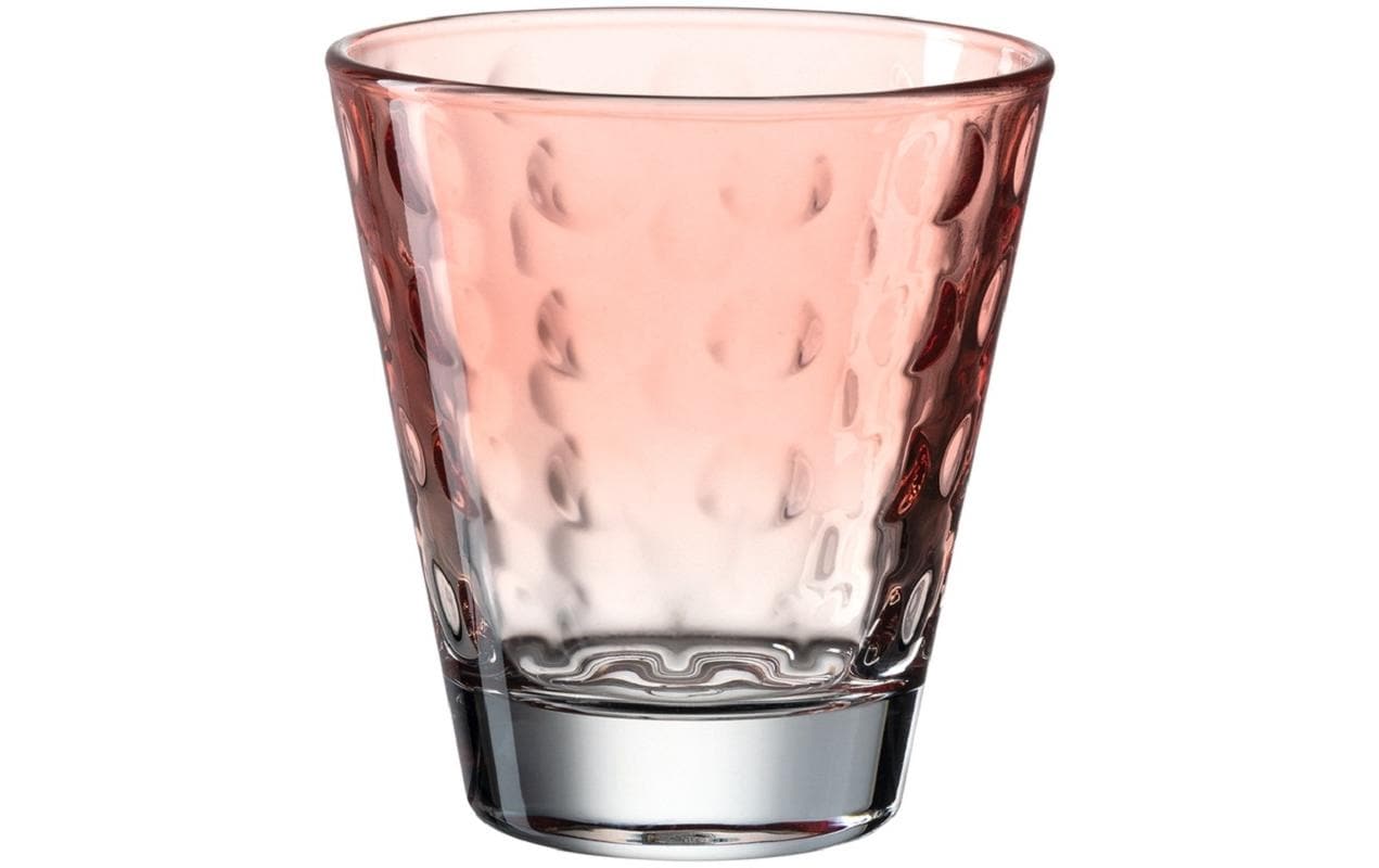 LEONARDO Trinkglas – 6er Set, 215 ml, Ø 8,5 cm, Glas, Koralle, spülmaschinenfest