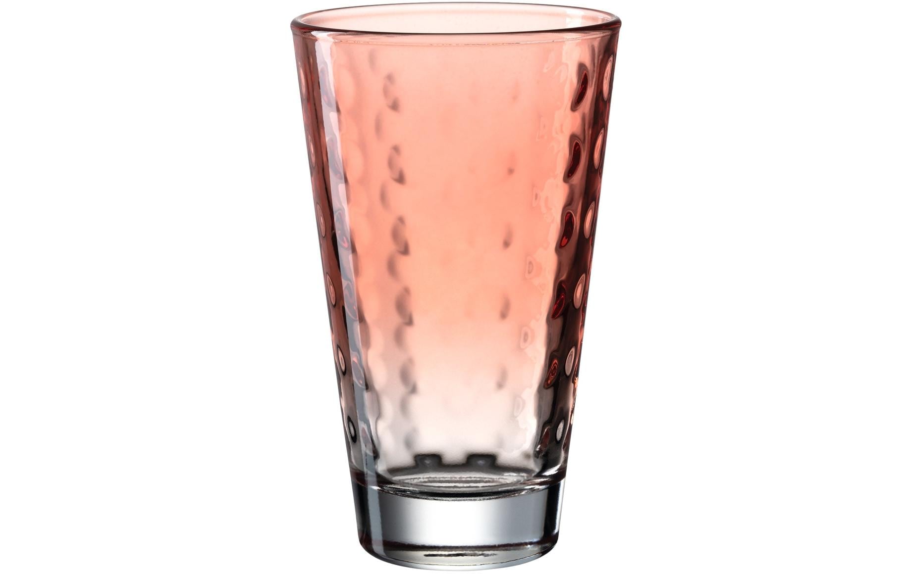 LEONARDO Trinkglas – 6er Set, 300 ml, Ø 8,0 cm, H 13,0 cm, Glas, Koralle, spülmaschinenfest