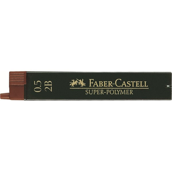 Faber-Castell Bleistiftminen – Grau, 0,5 mm, 12 Stk.