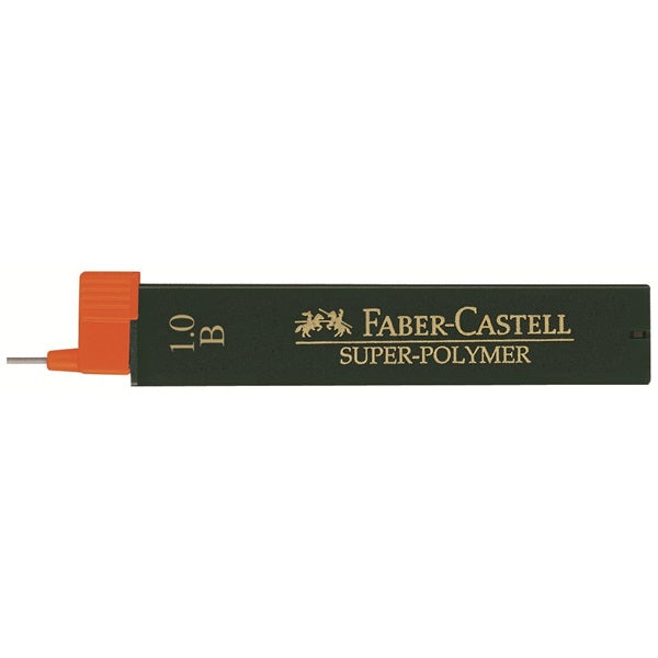 Faber-Castell Bleistiftminen – Grau, 1 mm, 12 Stk.
