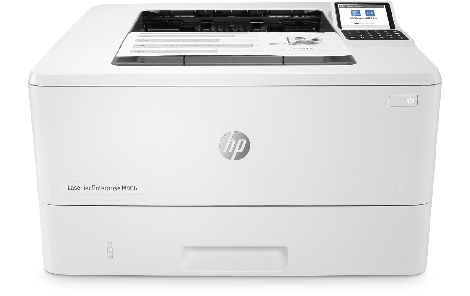 HP LaserJet Enterprise M406dn – S/W, Duplex, 42 S./Min., 1200 × 1200 dpi, LAN, Papier: 350 Blatt