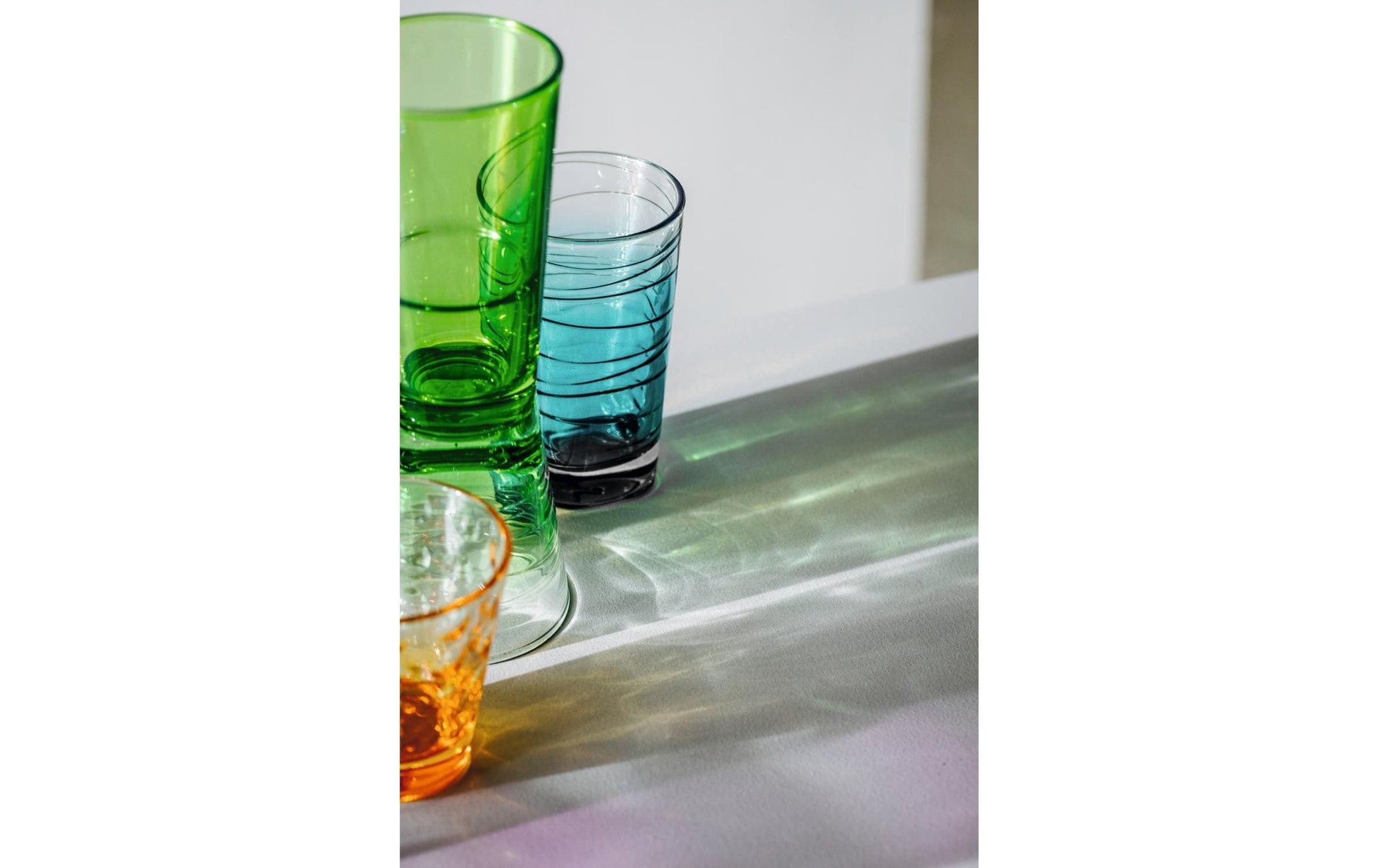 LEONARDO Vario Struttura Trinkglas – 0,28 l, Glas, Orange, spülmaschinenfest, 6 Stück