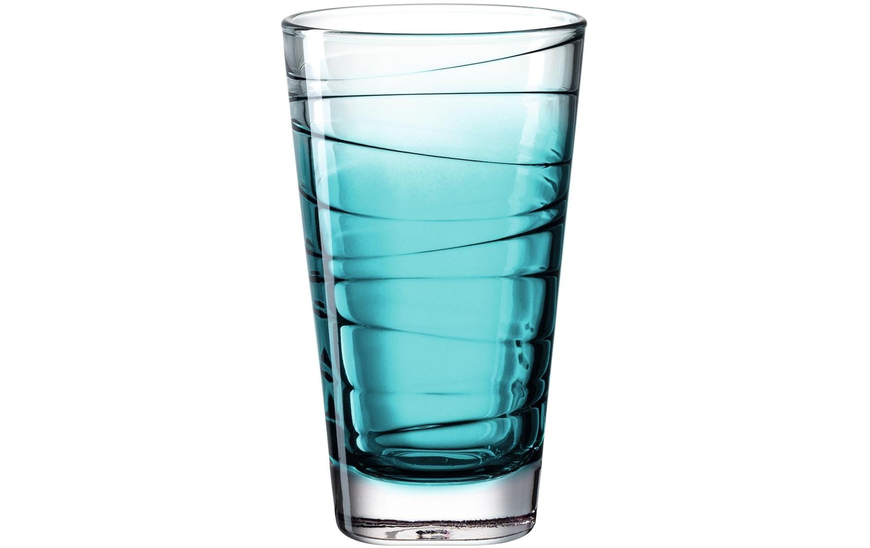 LEONARDO Trinkglas Vario – 6er Set, 280 ml, Ø 7,5 cm, H 13,0 cm, Kalk-Natron-Glas, Türkis, spülmaschinenfest
