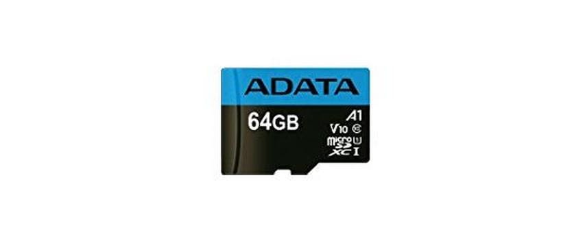 ADATA microSDXC 64 GB – UHS-I, Klasse 10, U1, A1, 85/25 MB/s, inkl. SD-Adapter