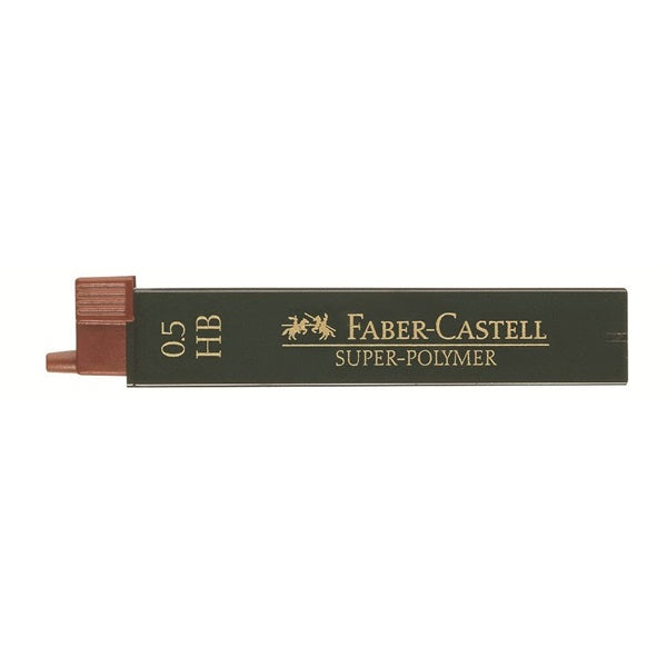 Faber-Castell Bleistiftminen – Graphit, 0,5 mm, HB, 12 Stk.