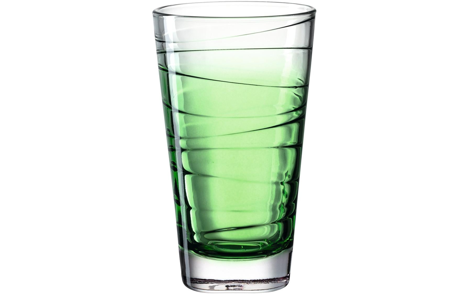 LEONARDO Trinkglas – 6er Set, 280 ml, Ø 7,5 cm, Kalk-Natron-Glas, Grün, spülmaschinenfest